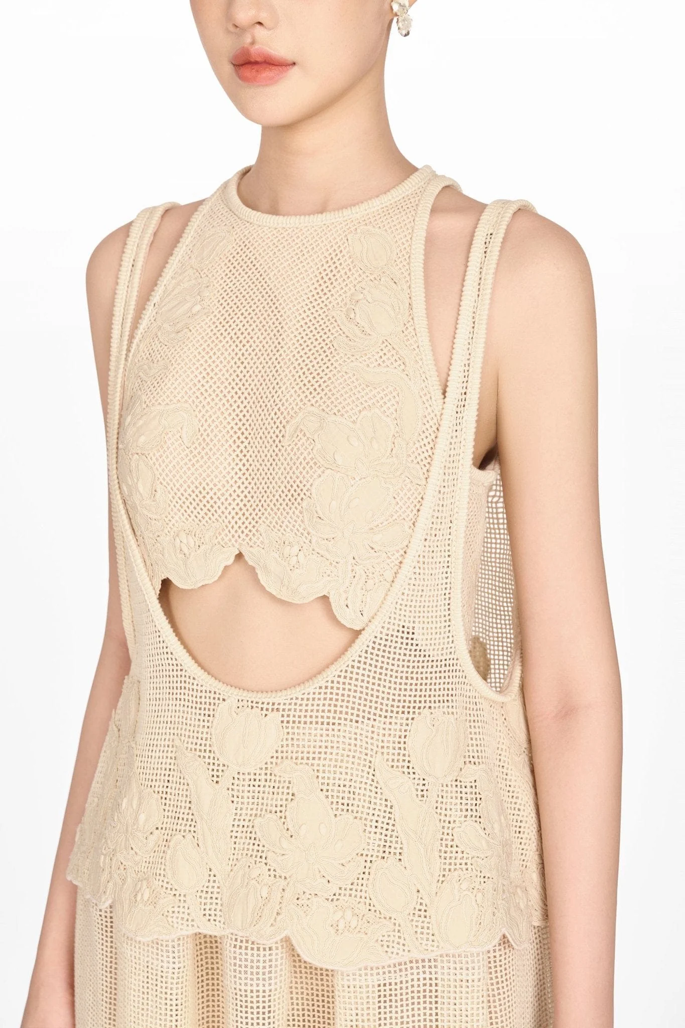 Beige Floral Tank Top - Image 5