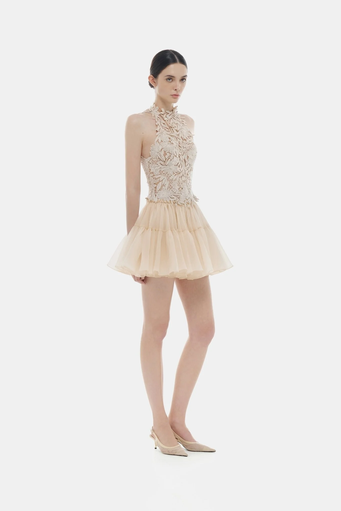 Beige Flower Beaded Top - Image 3