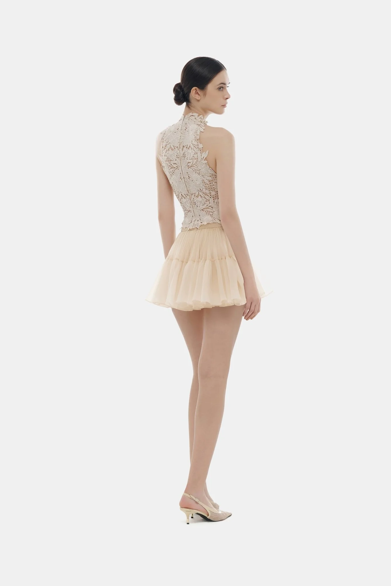 Beige Flower Beaded Top - Image 4
