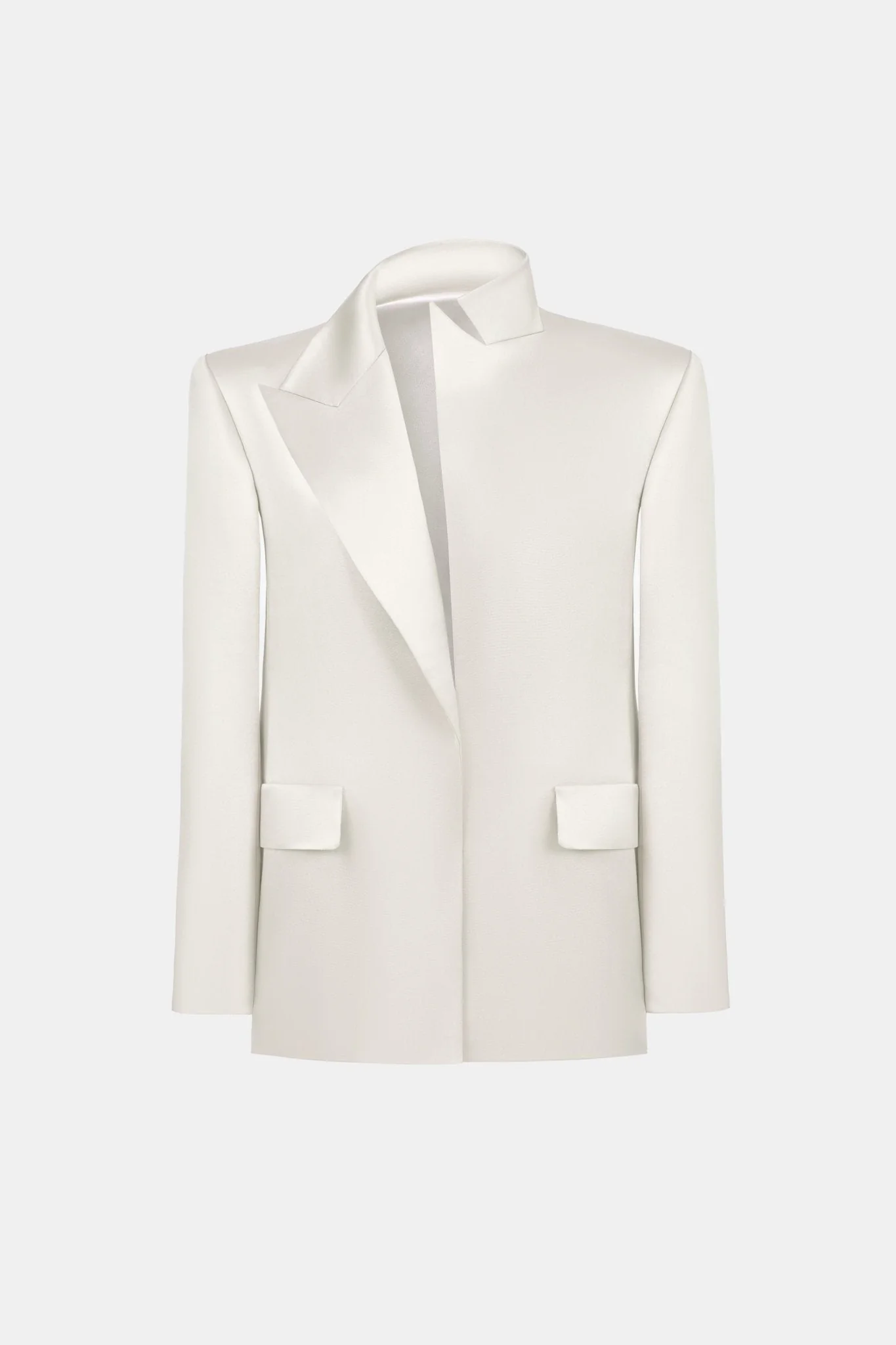 Beige Silk Blazer