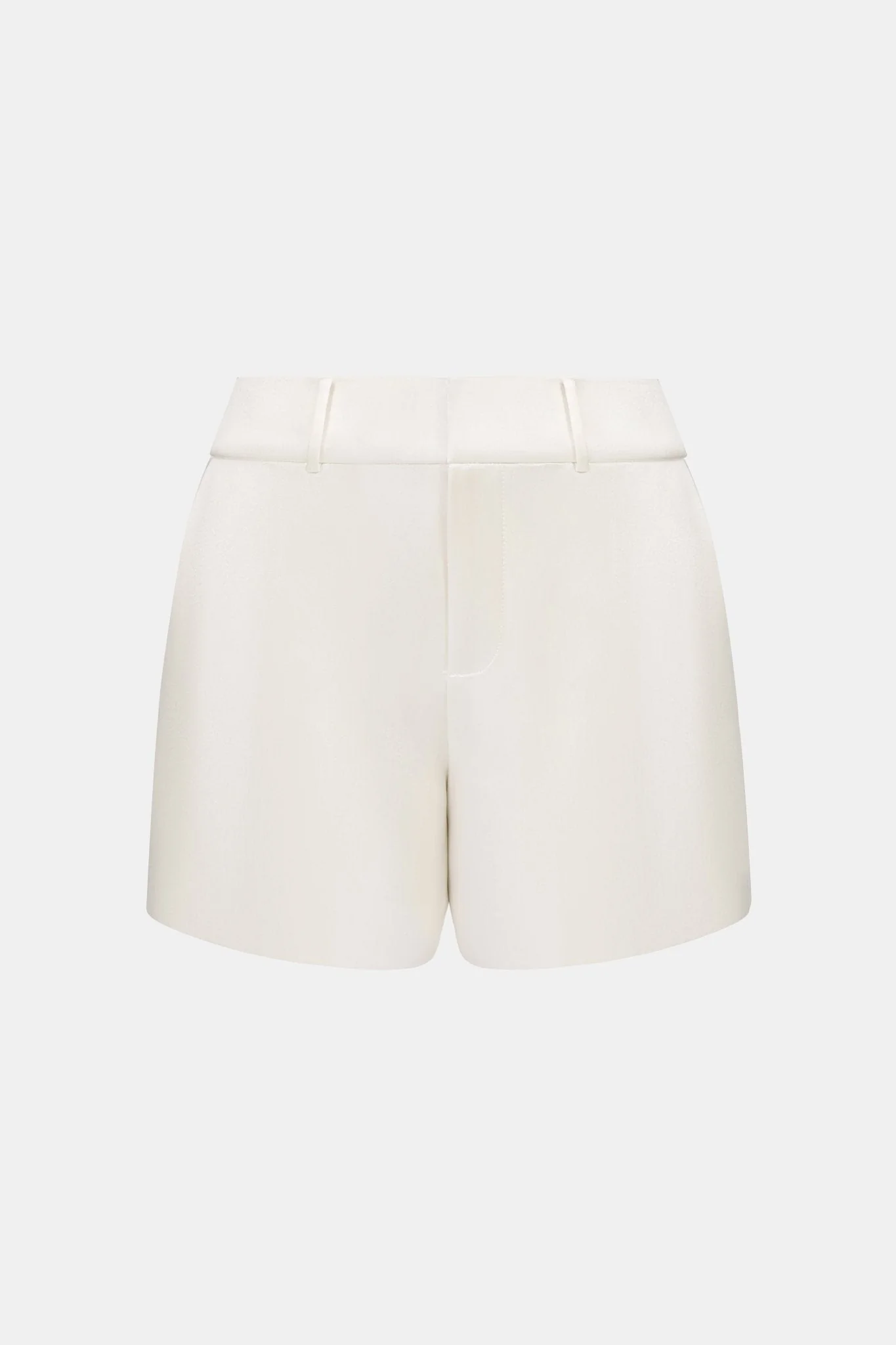 Beige Silk Shorts