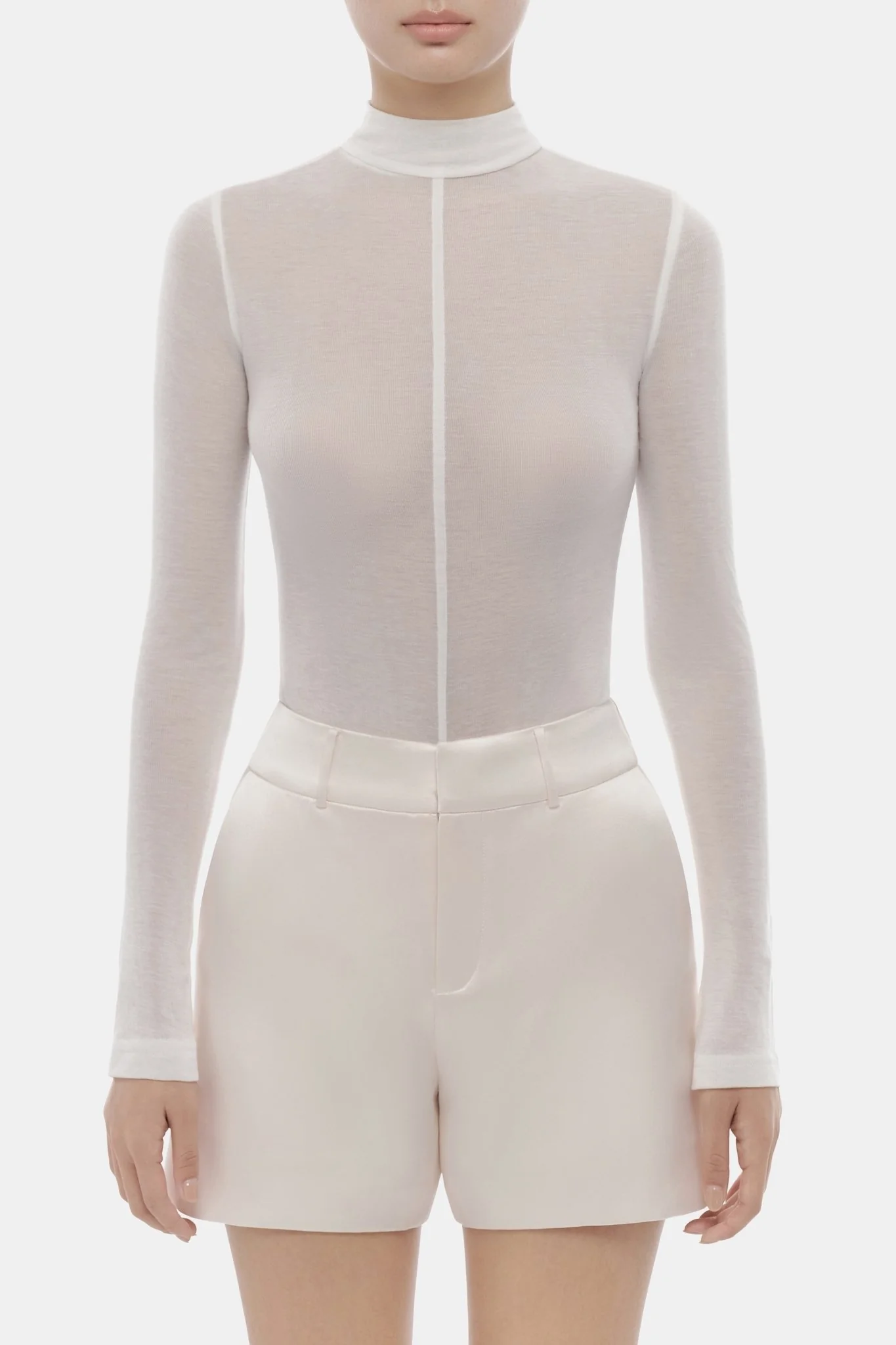 Beige Silk Shorts - Image 5
