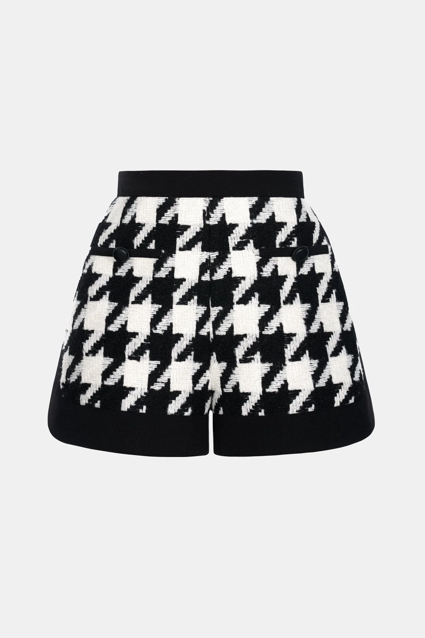 Black and White Houndstooth Shorts
