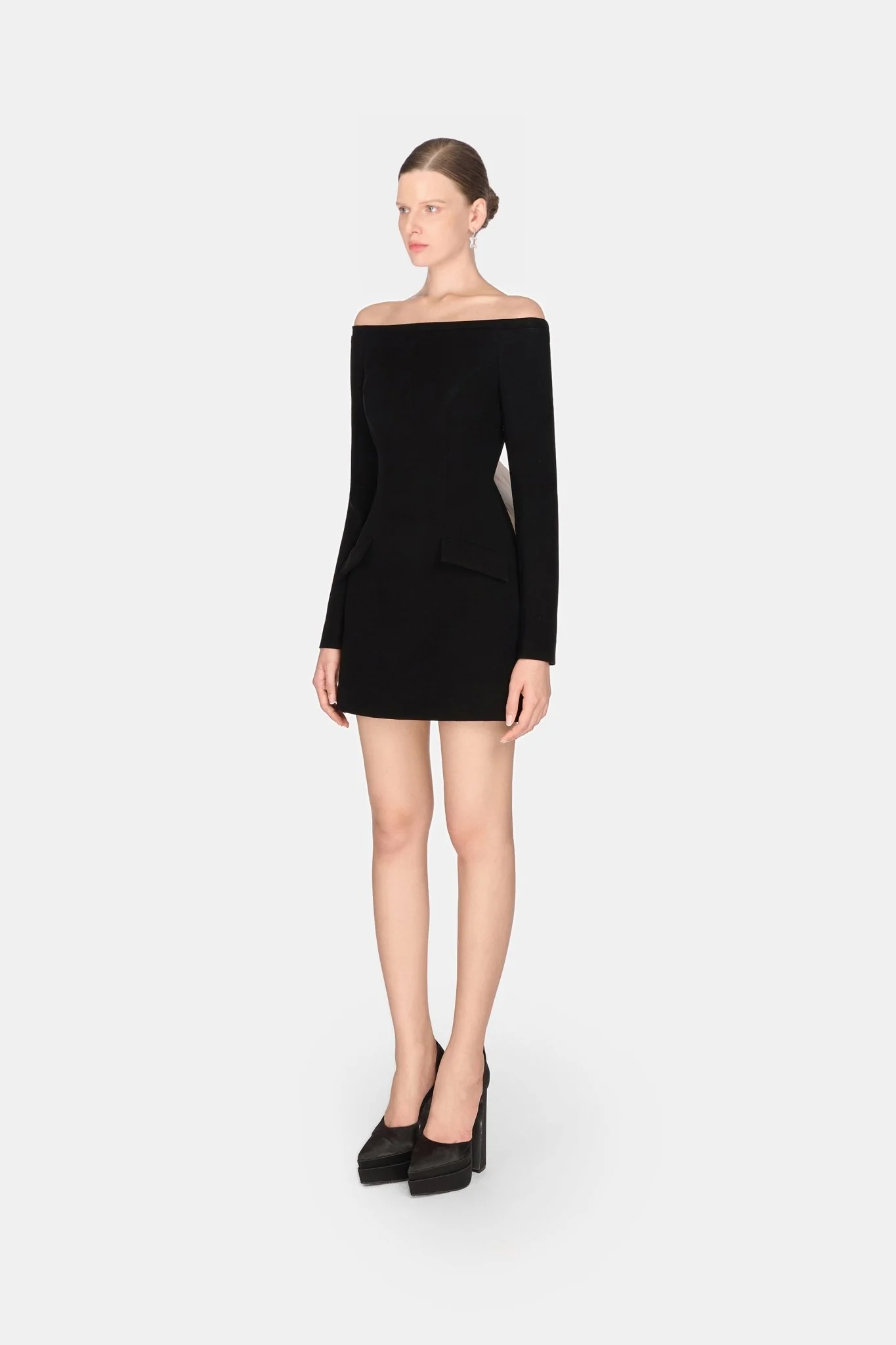 Black Bow Mini Dress - Image 6