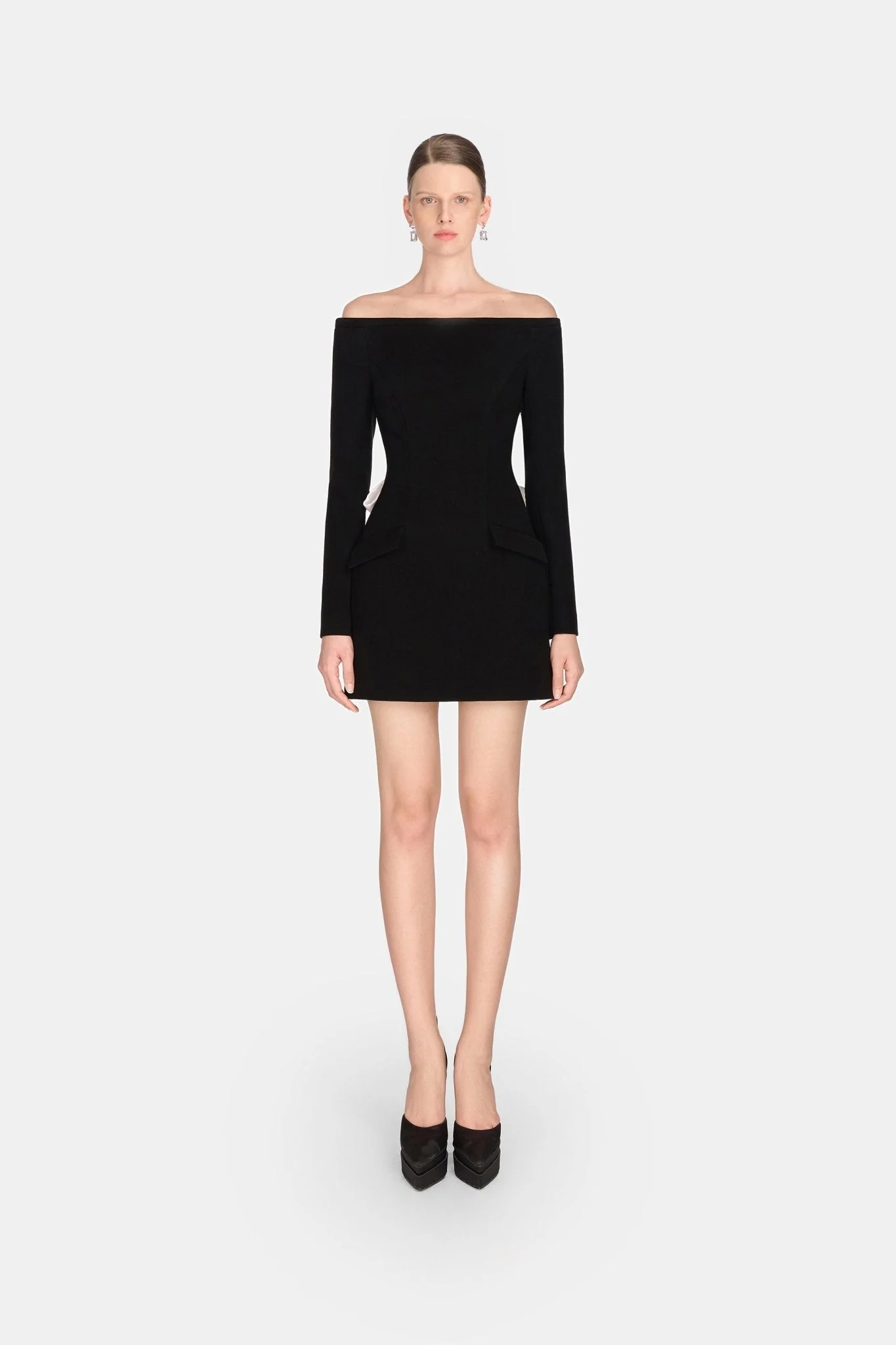Black Bow Mini Dress - Image 7