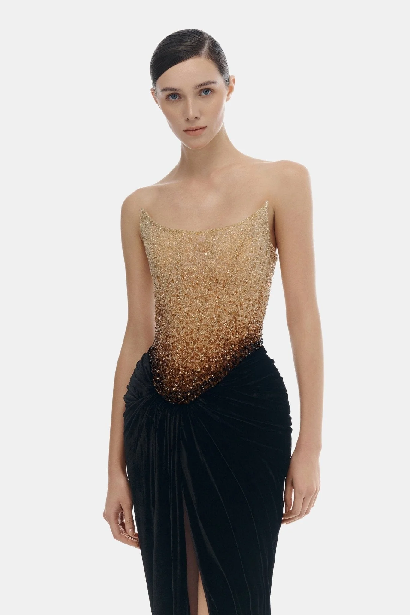 Black Champagne Crystalized Dress - Image 5