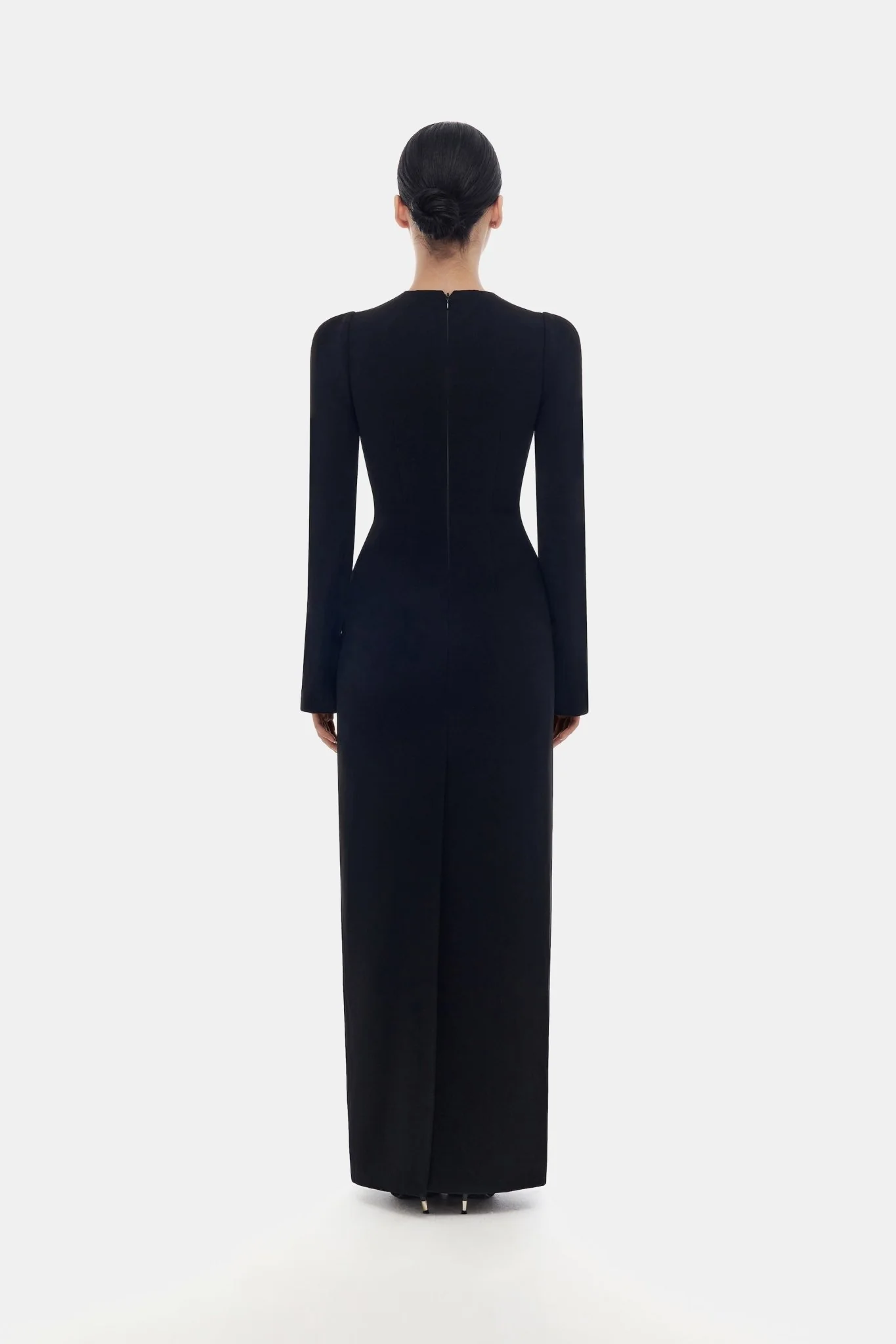 Black Faux-pearl Embellished  Dress - Image 4