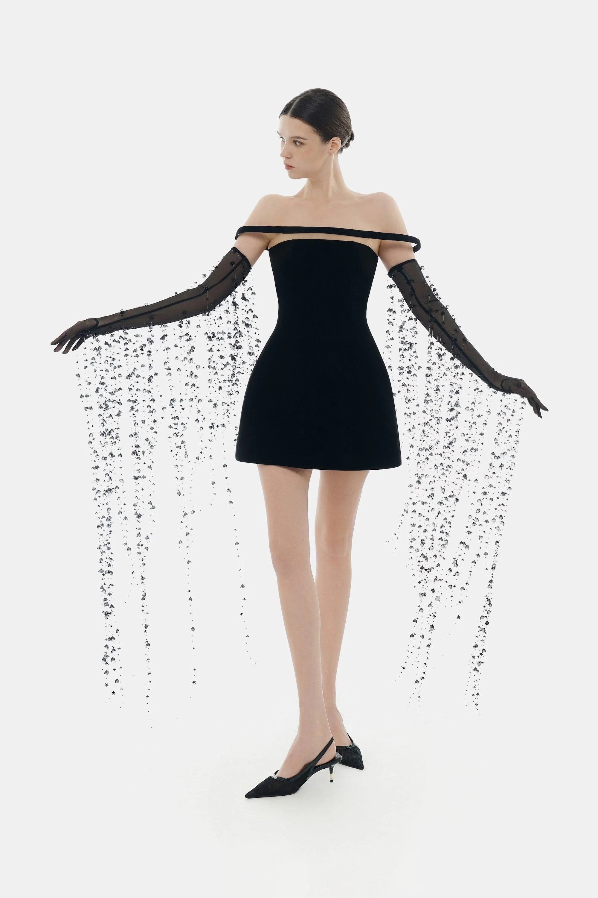 Black Orbit Mini Dress - Image 2