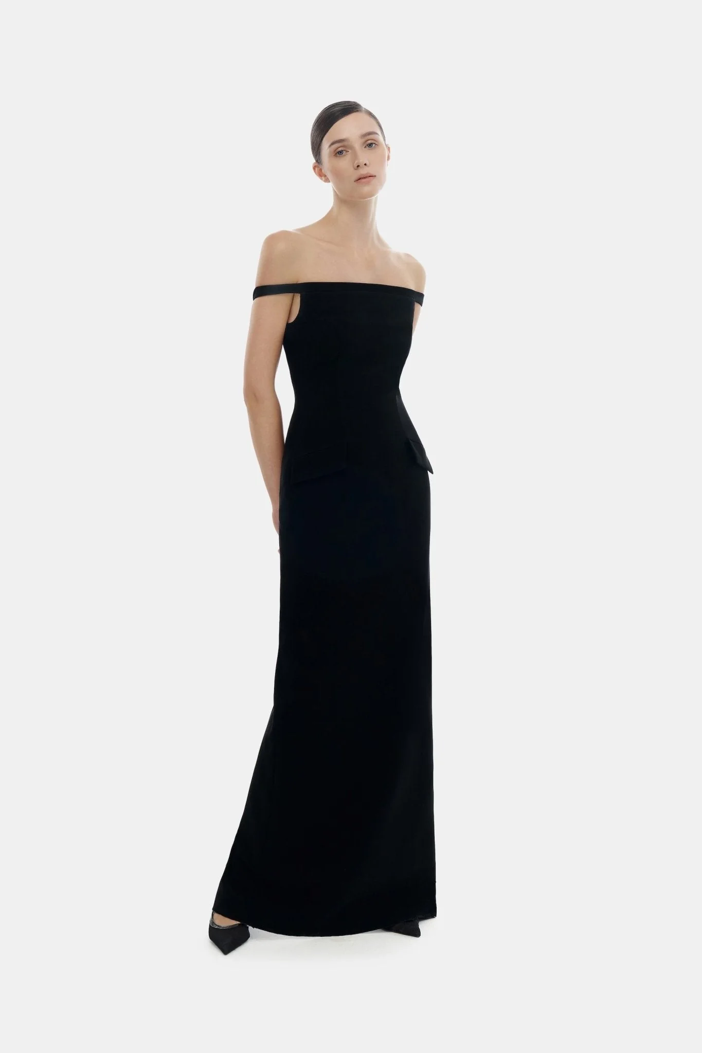 Black Pearl Beaded Maxi Dress - Image 2