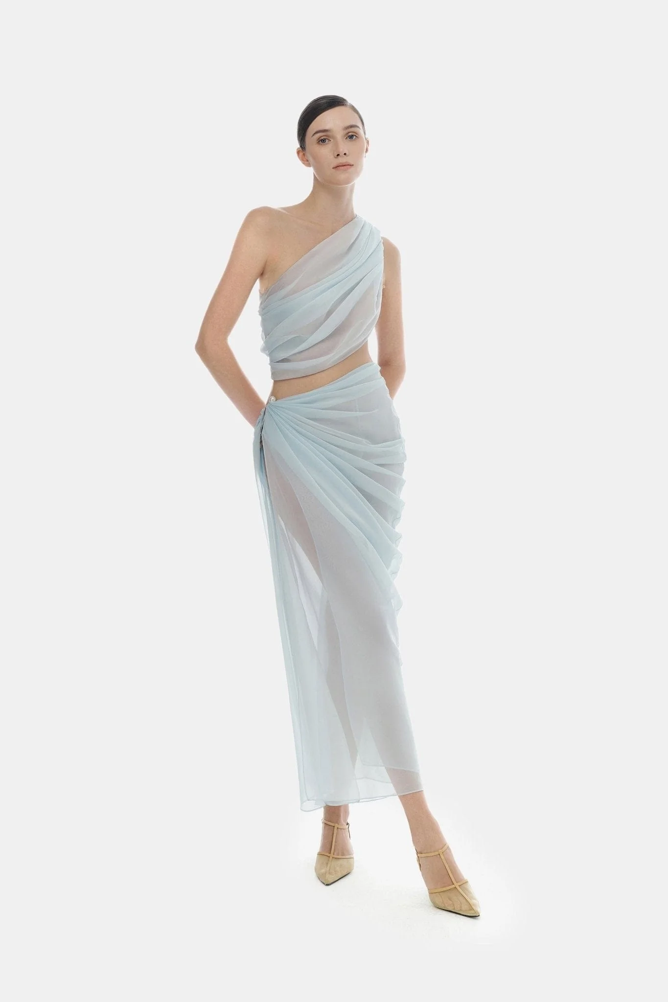 Blue Draped Top - Image 3