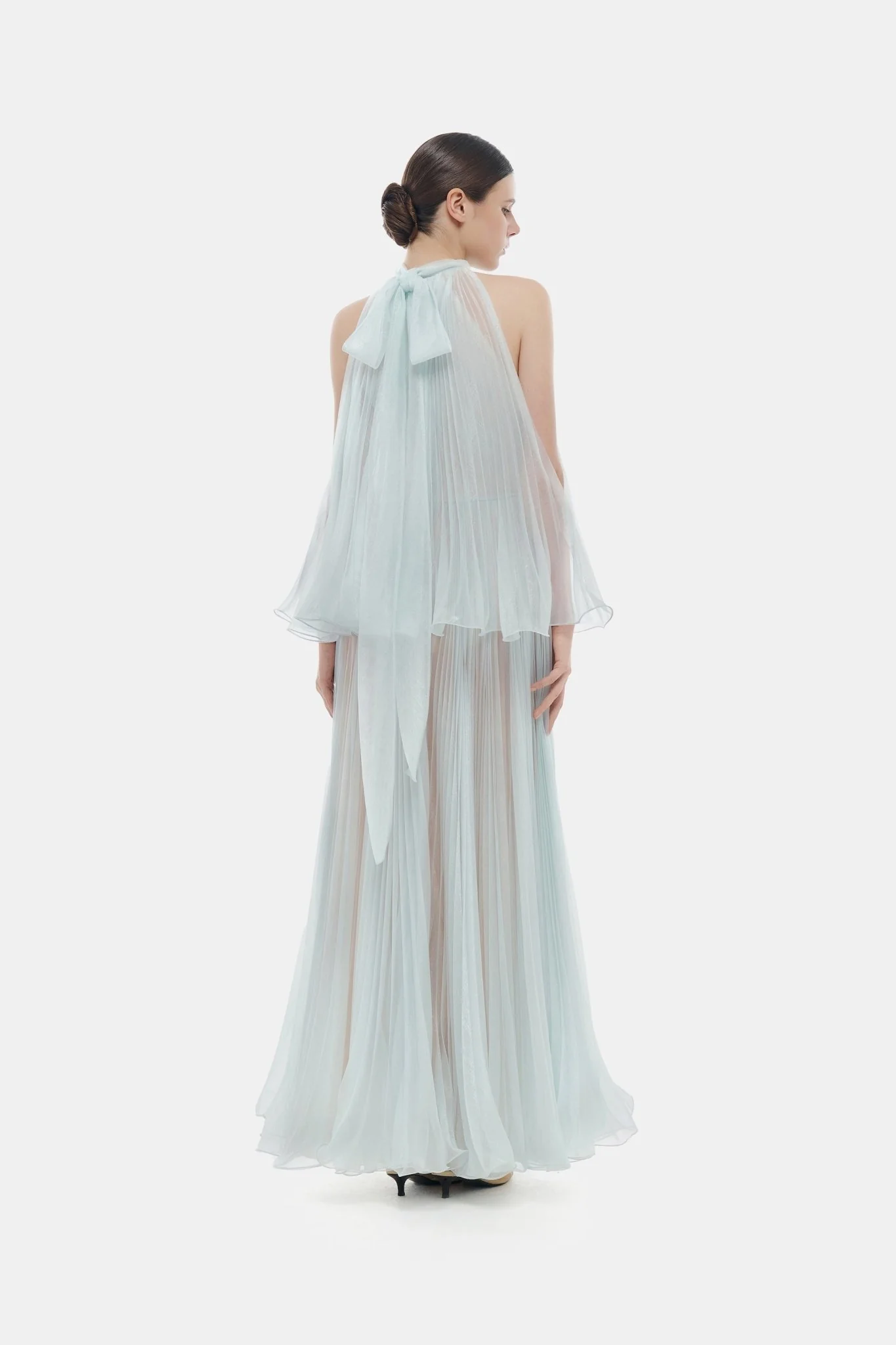 Blue Pleated Dress - Image 5