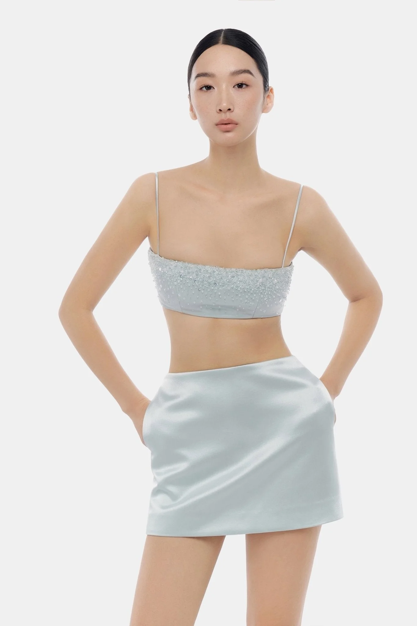 Blue Silk Skirt - Image 4