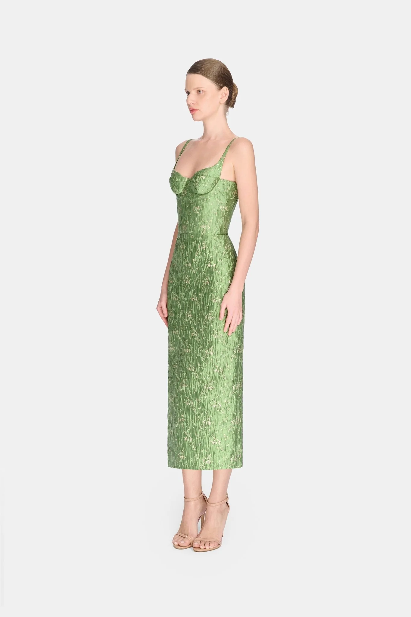 Brocade Bamboo Midi Dress - Image 3