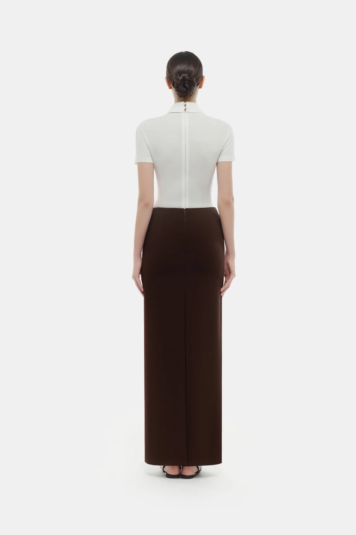 Brown Draped Maxi Skirt - Image 4