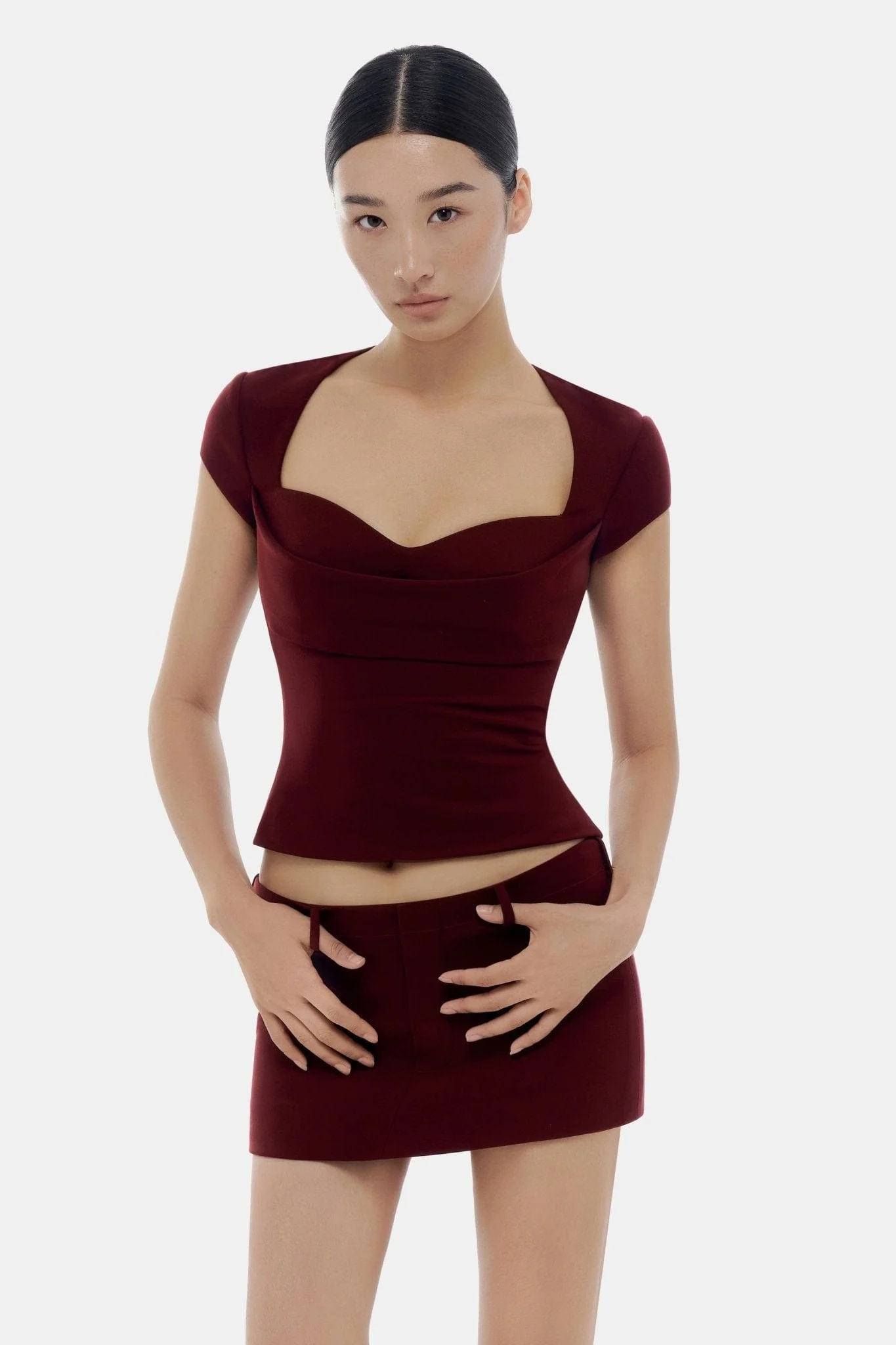 Burgundy Skirt - Image 2