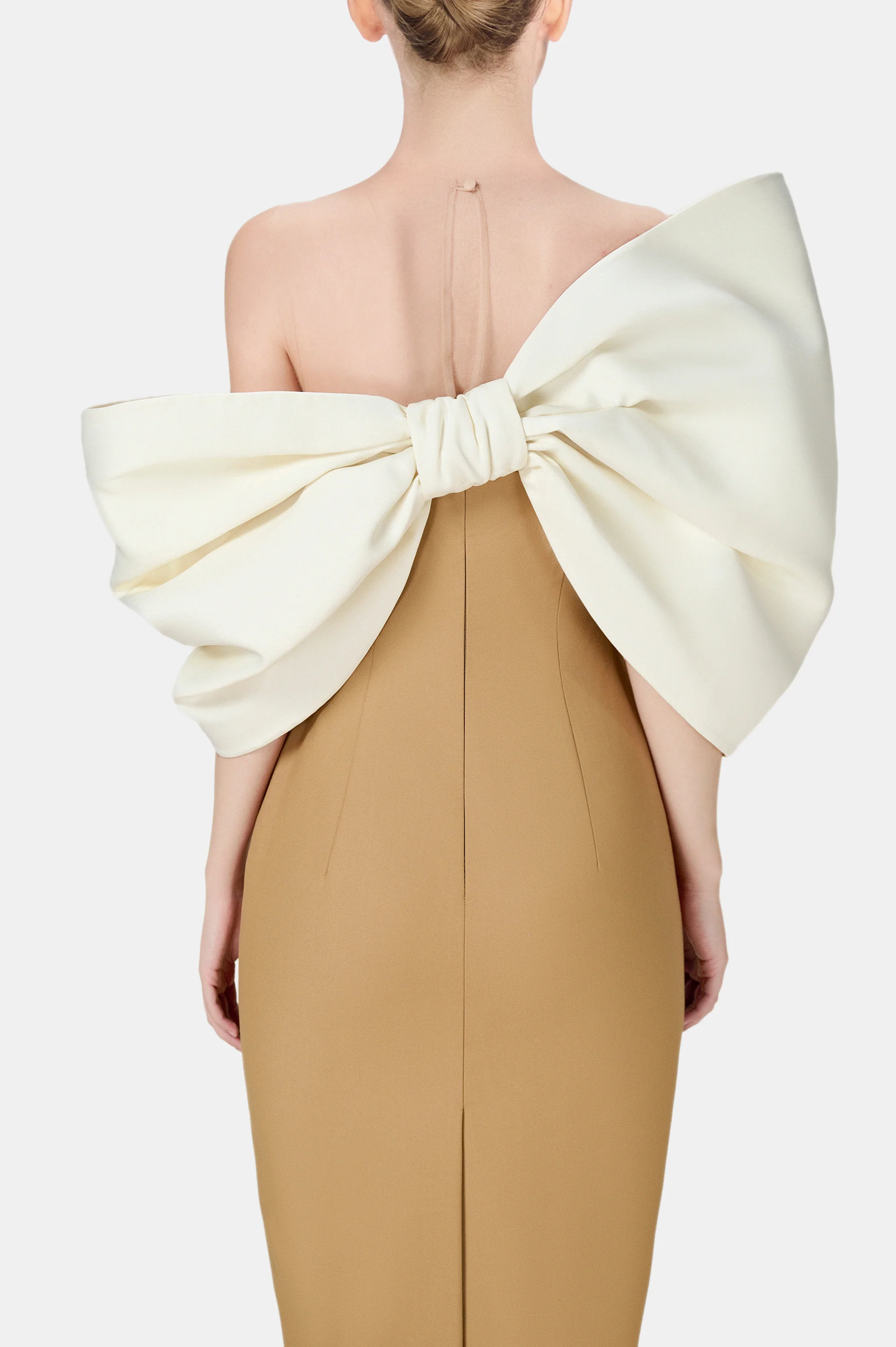 Camel Big Bow Dress - Image 4