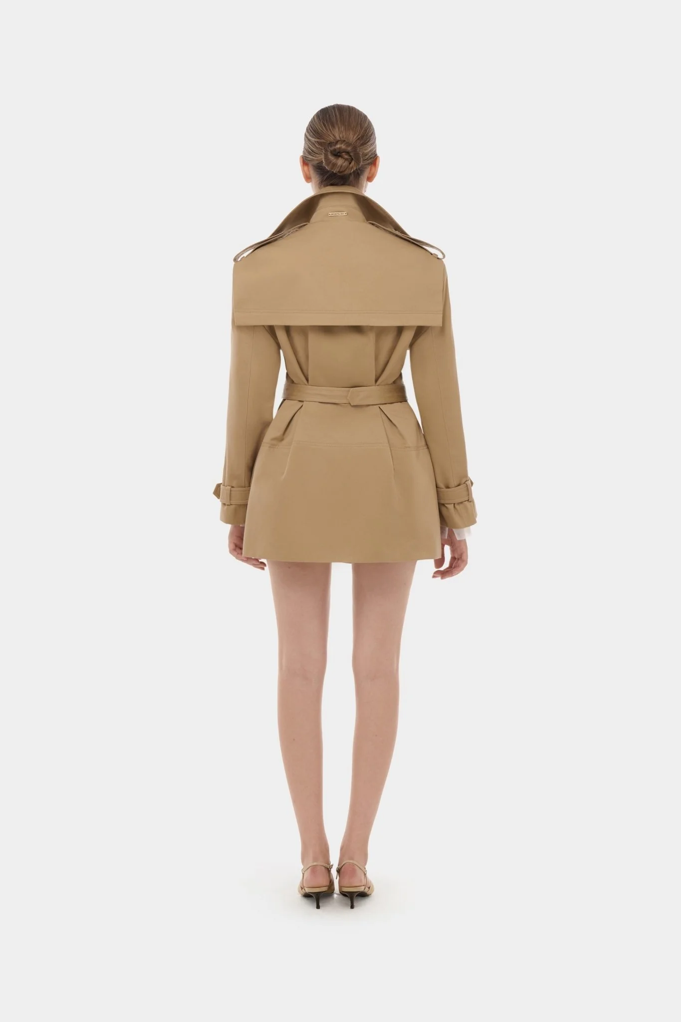 Camel Trench Dress - Image 4