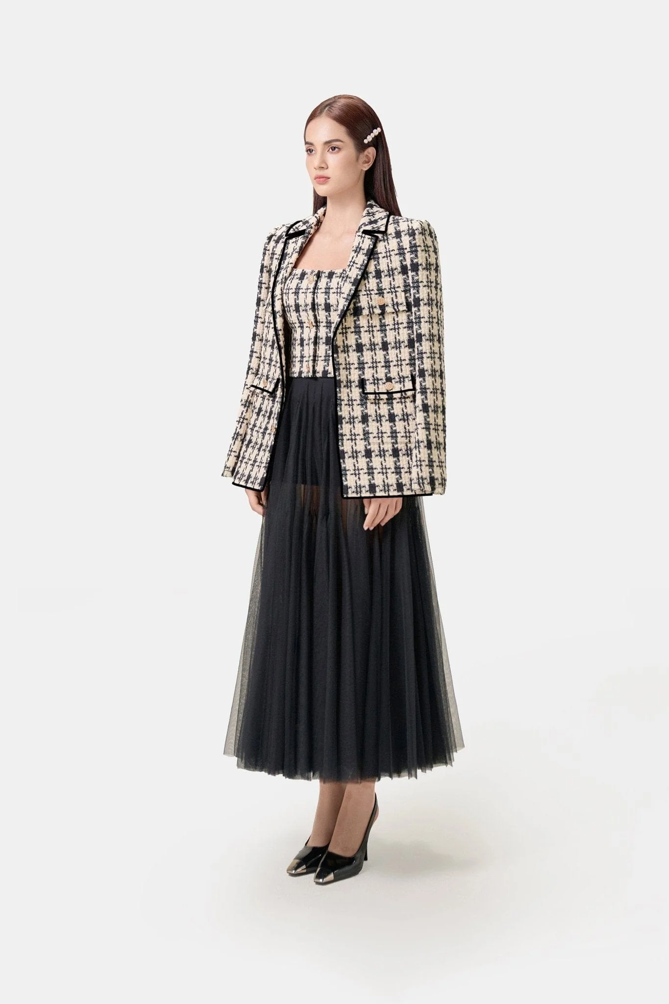 Classic Gingham Sleeveless Top - Image 3