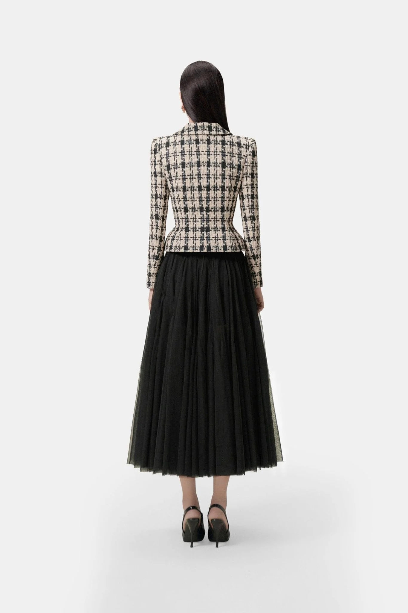 Classic Gingham Tailored Jacket - Image 3