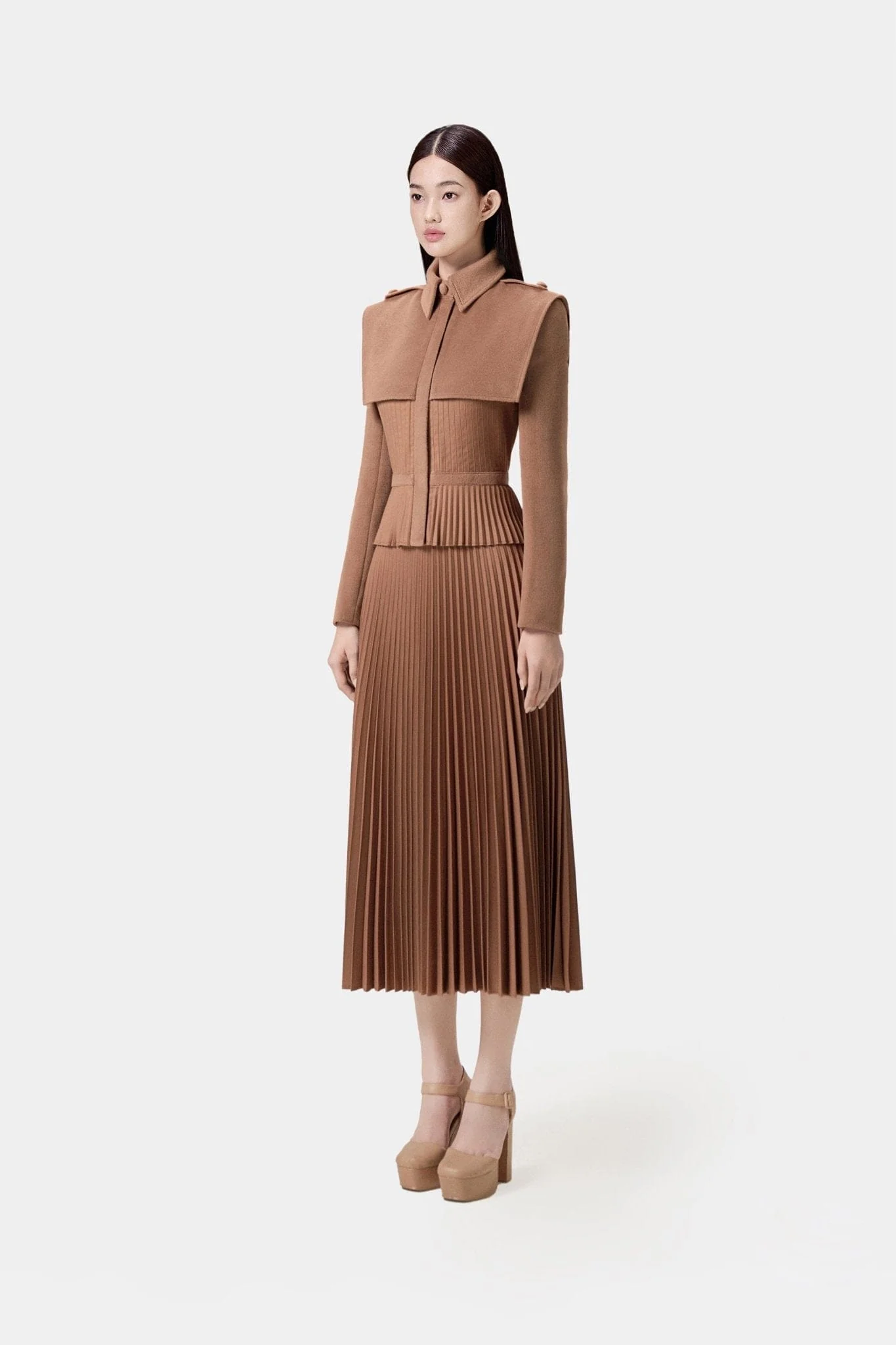 Chocolate Pleat Skirt - Image 3