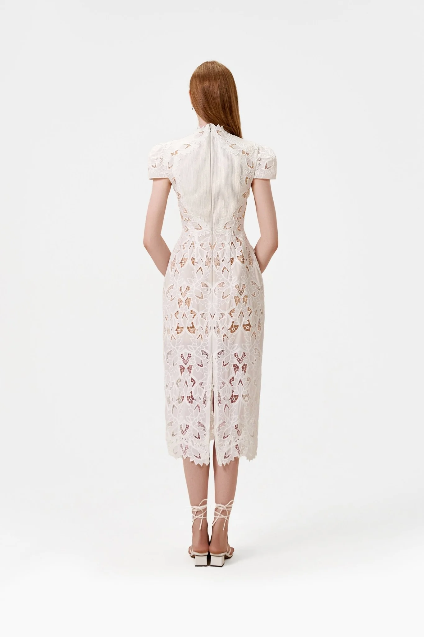 Lace Embroidered Midi Dress - Image 4