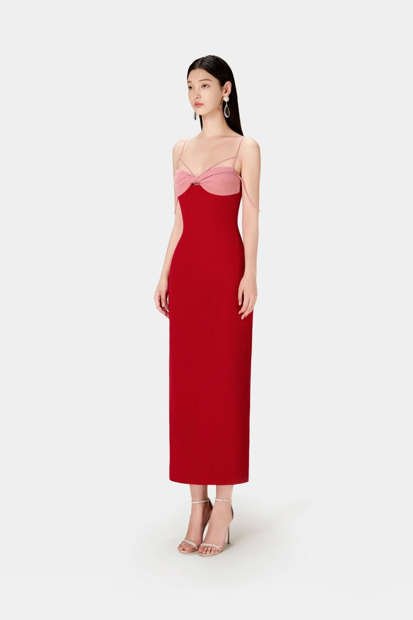 Red Twisted Dress - Image 3