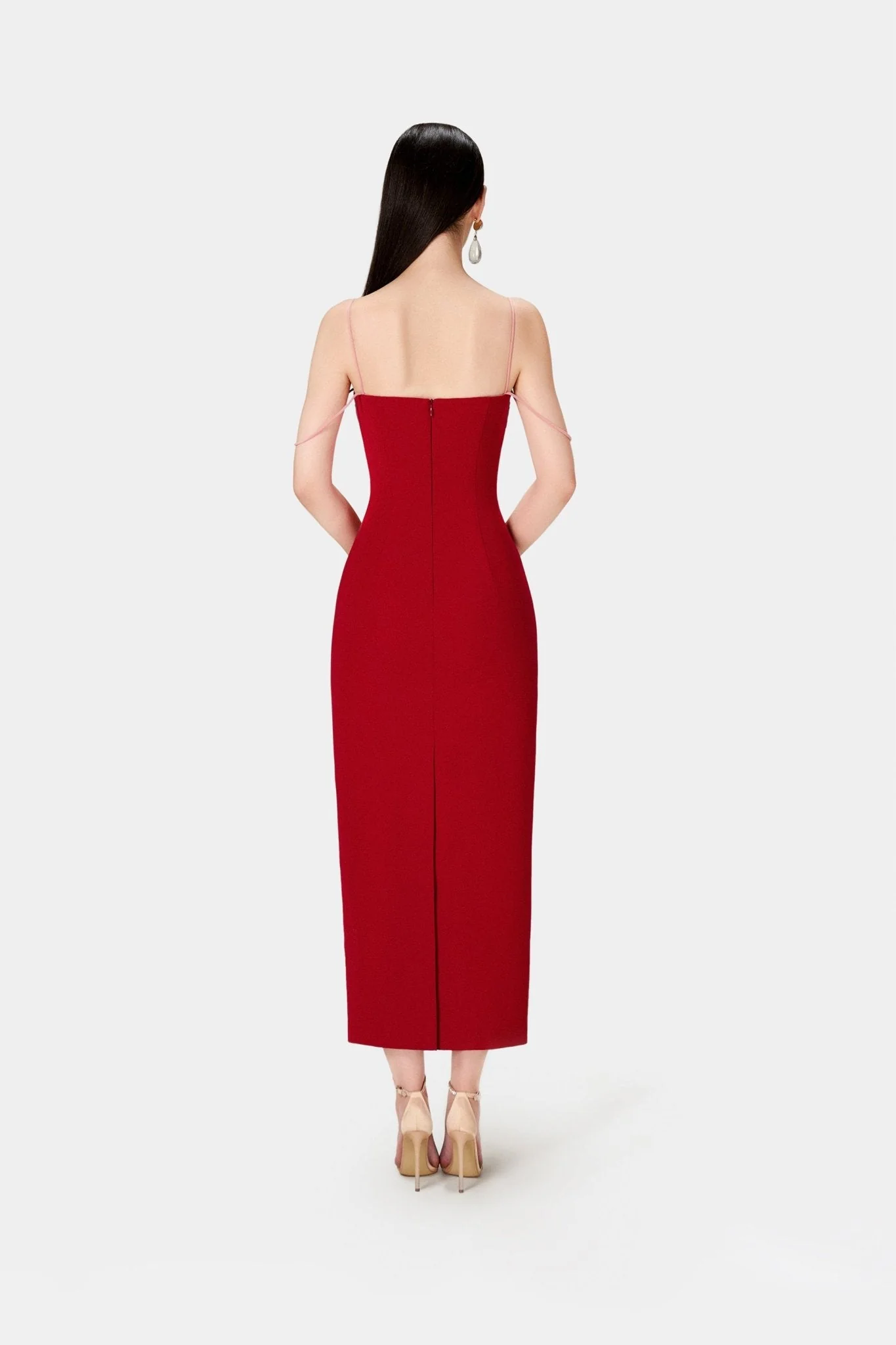 Red Twisted Dress - Image 4