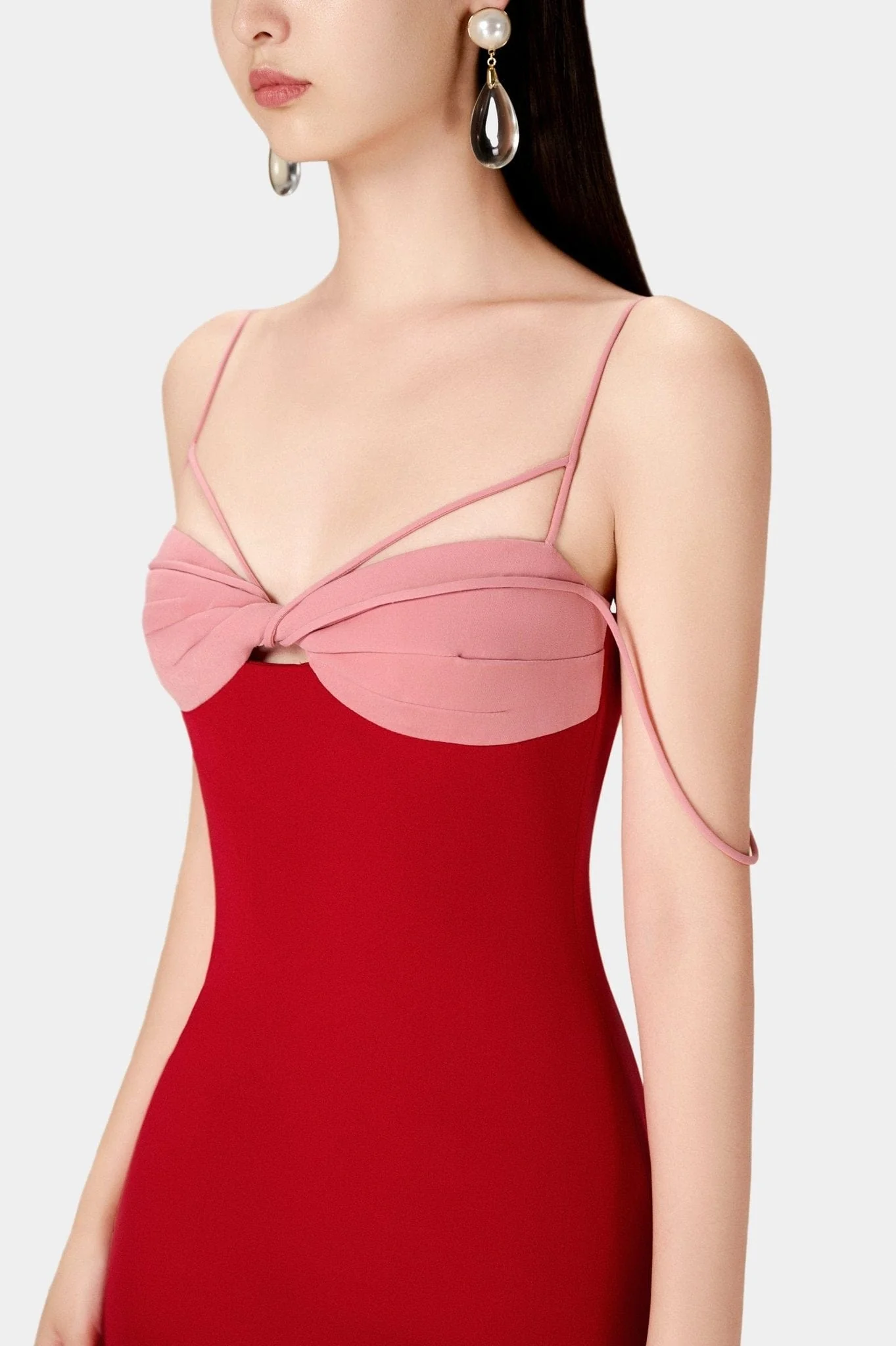 Red Twisted Dress - Image 5