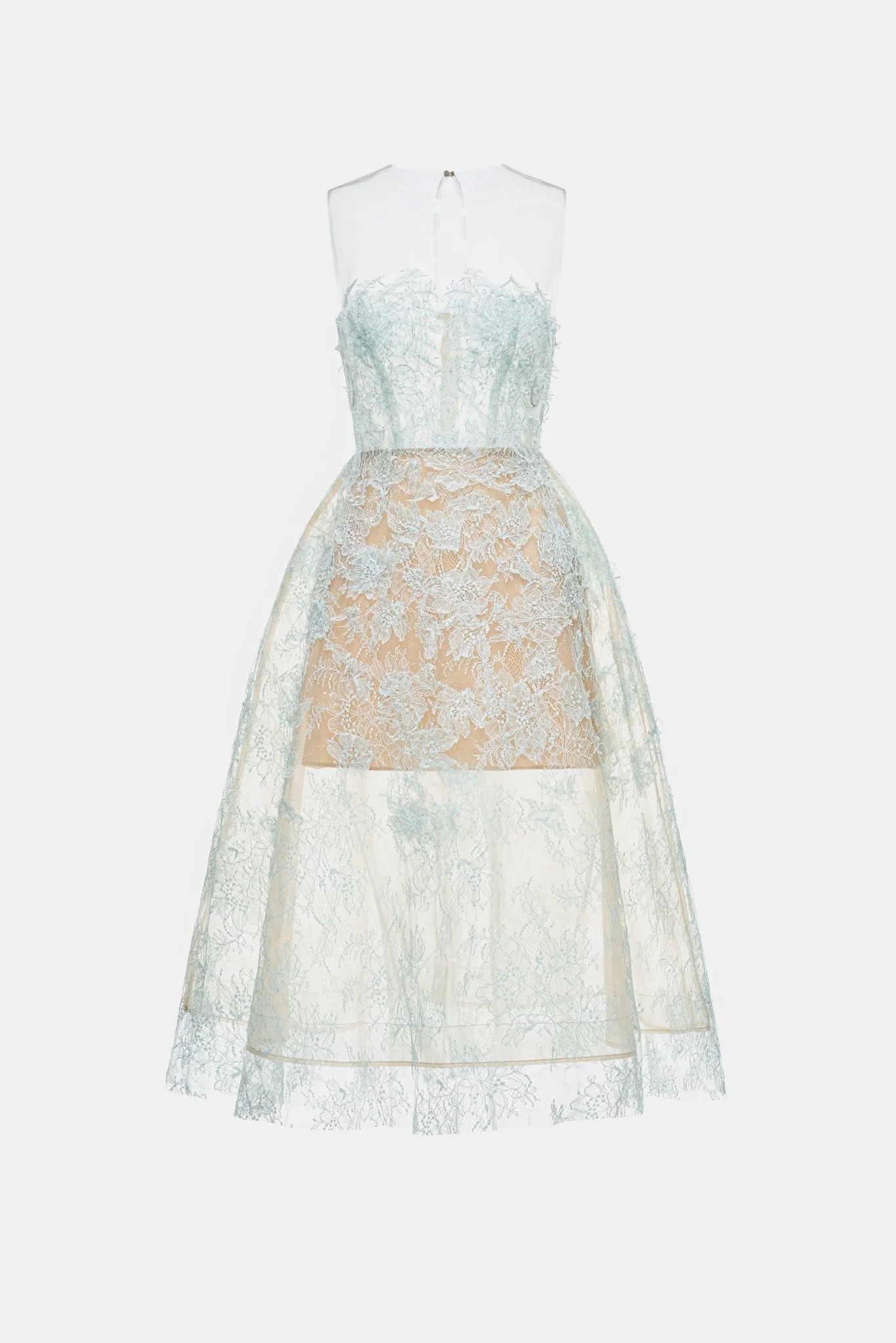 Baby Blue Beaded Lace Dress