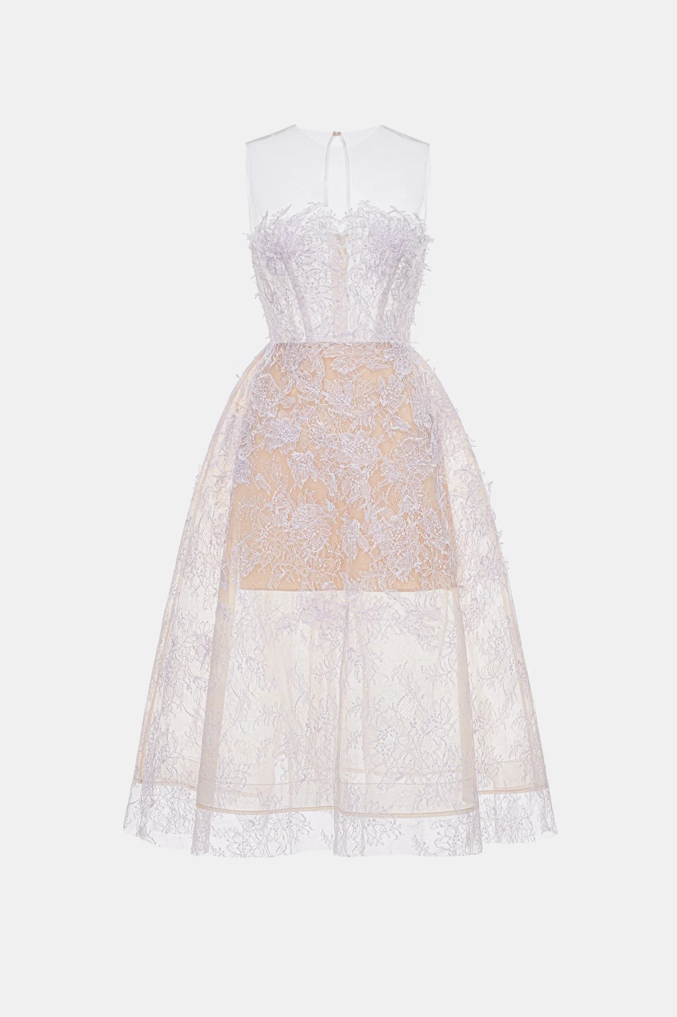 Baby Violet Beaded Lace Dress