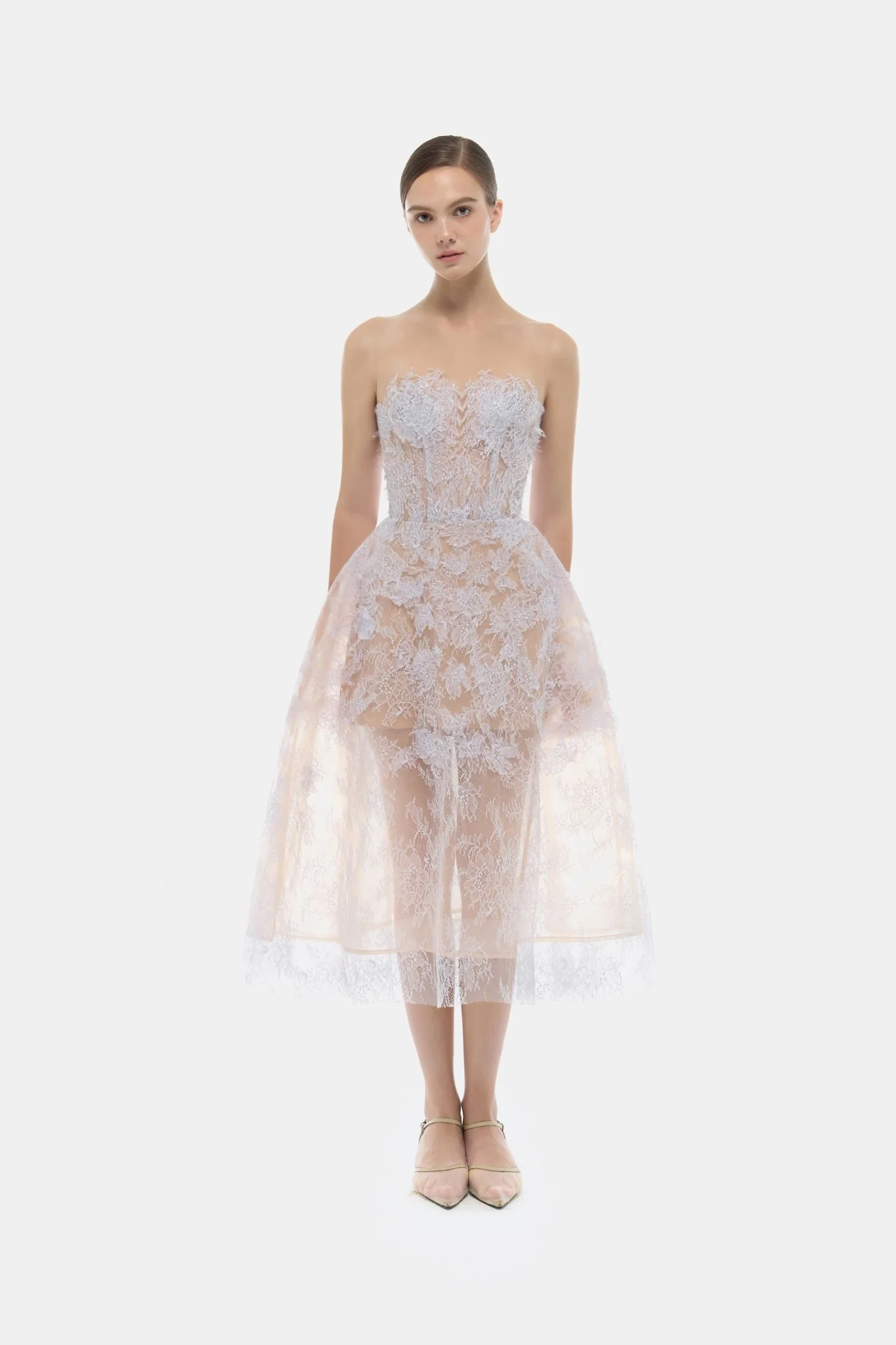 Baby Violet Beaded Lace Dress - Image 2