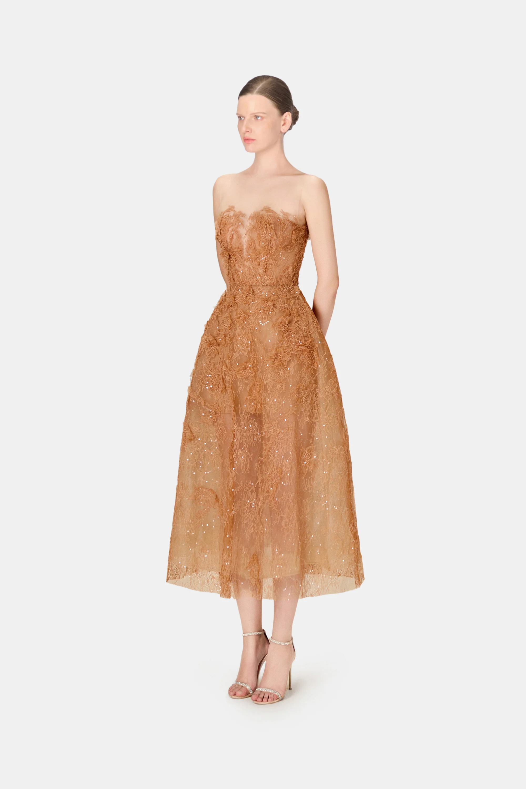 Honey Beaded Lace Dress - Image 3