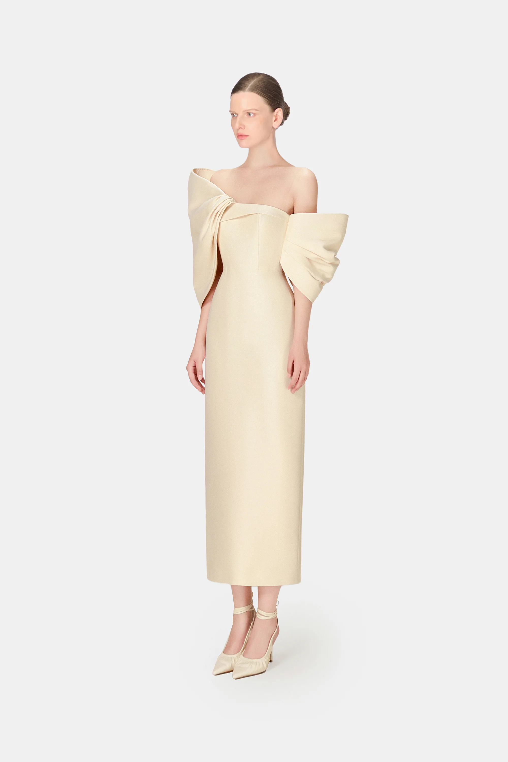 Ivory Big Bow Dress - Image 3