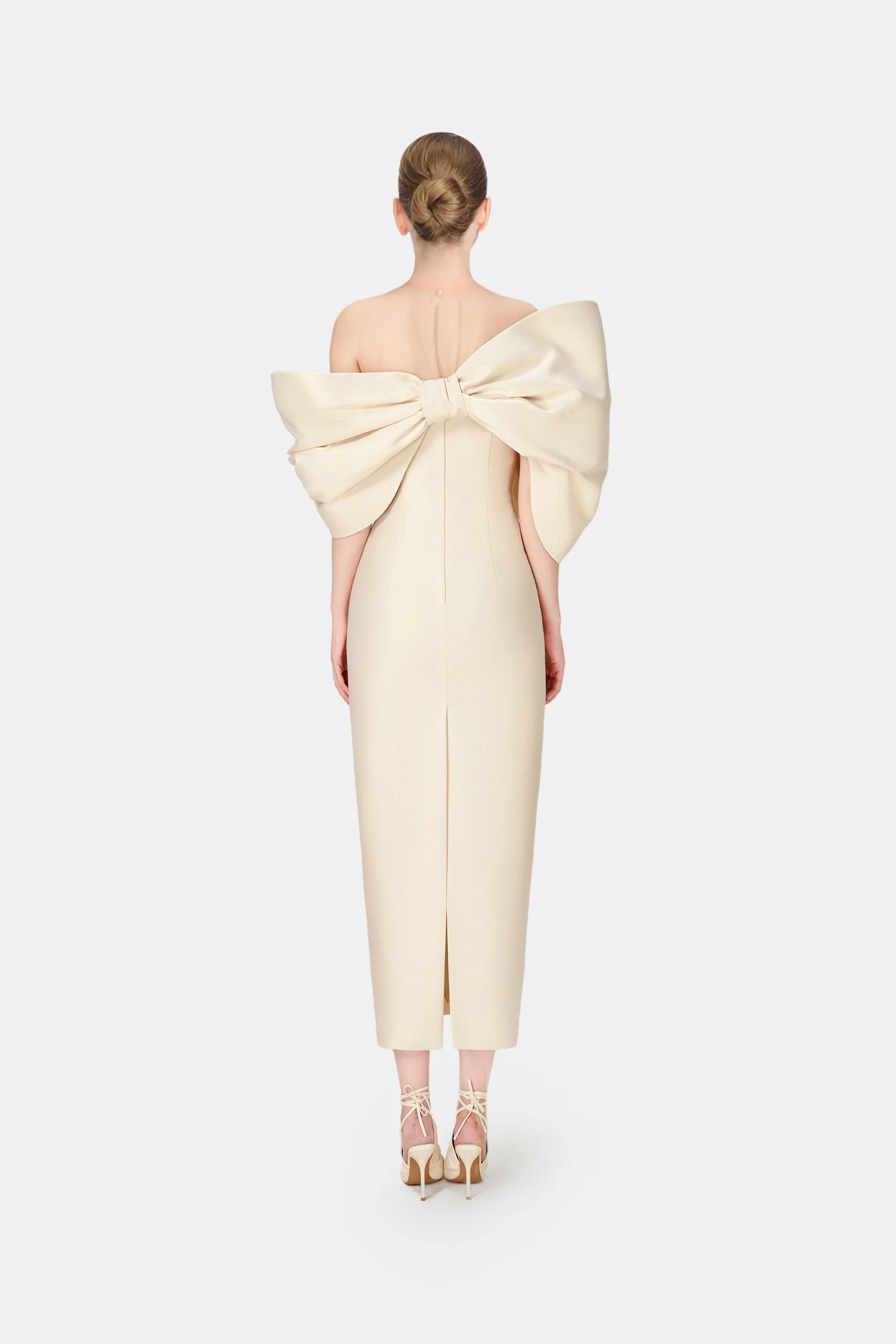 Ivory Big Bow Dress - Image 4