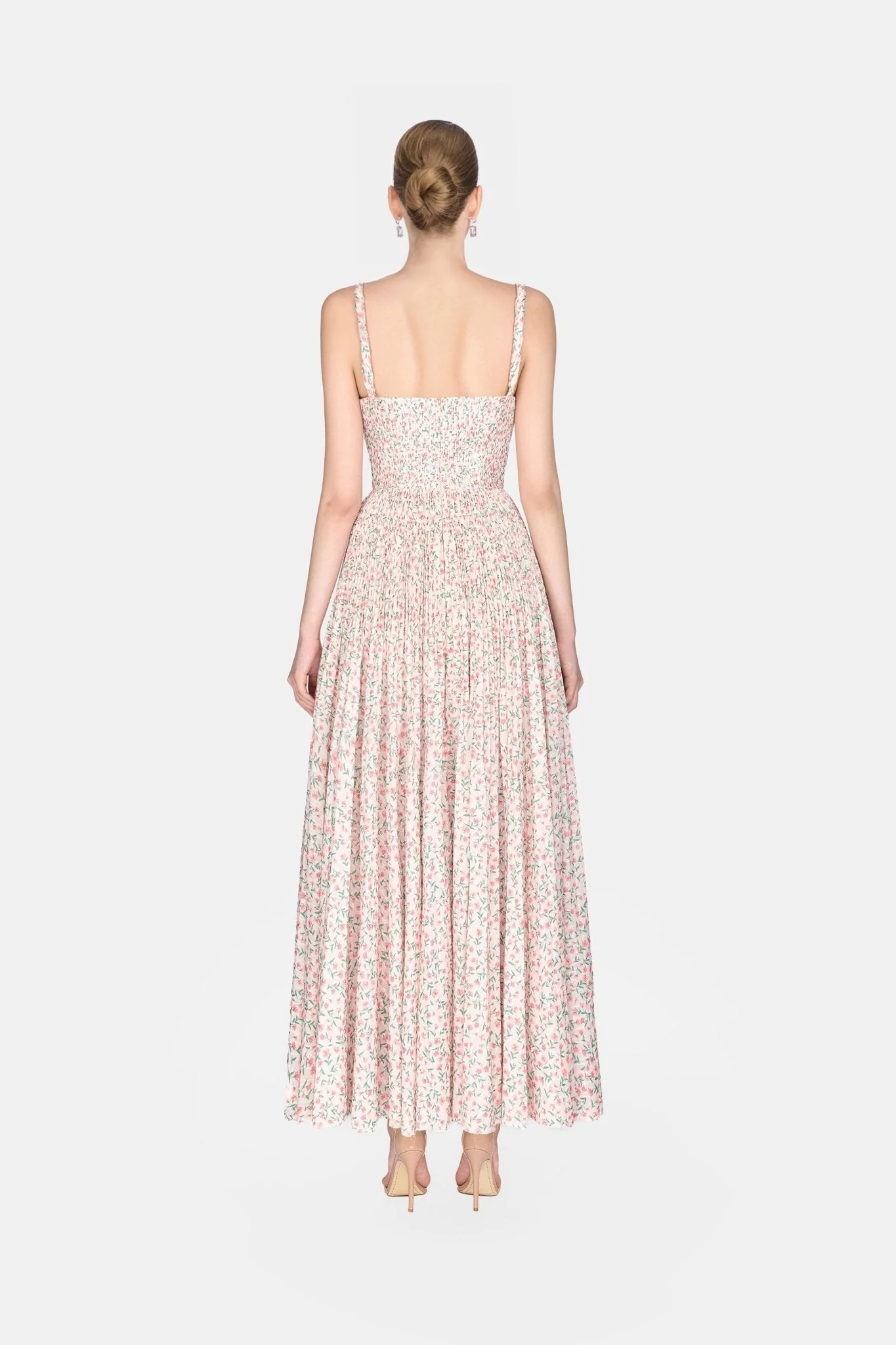 Floral Pleated Midi Dress - Image 4