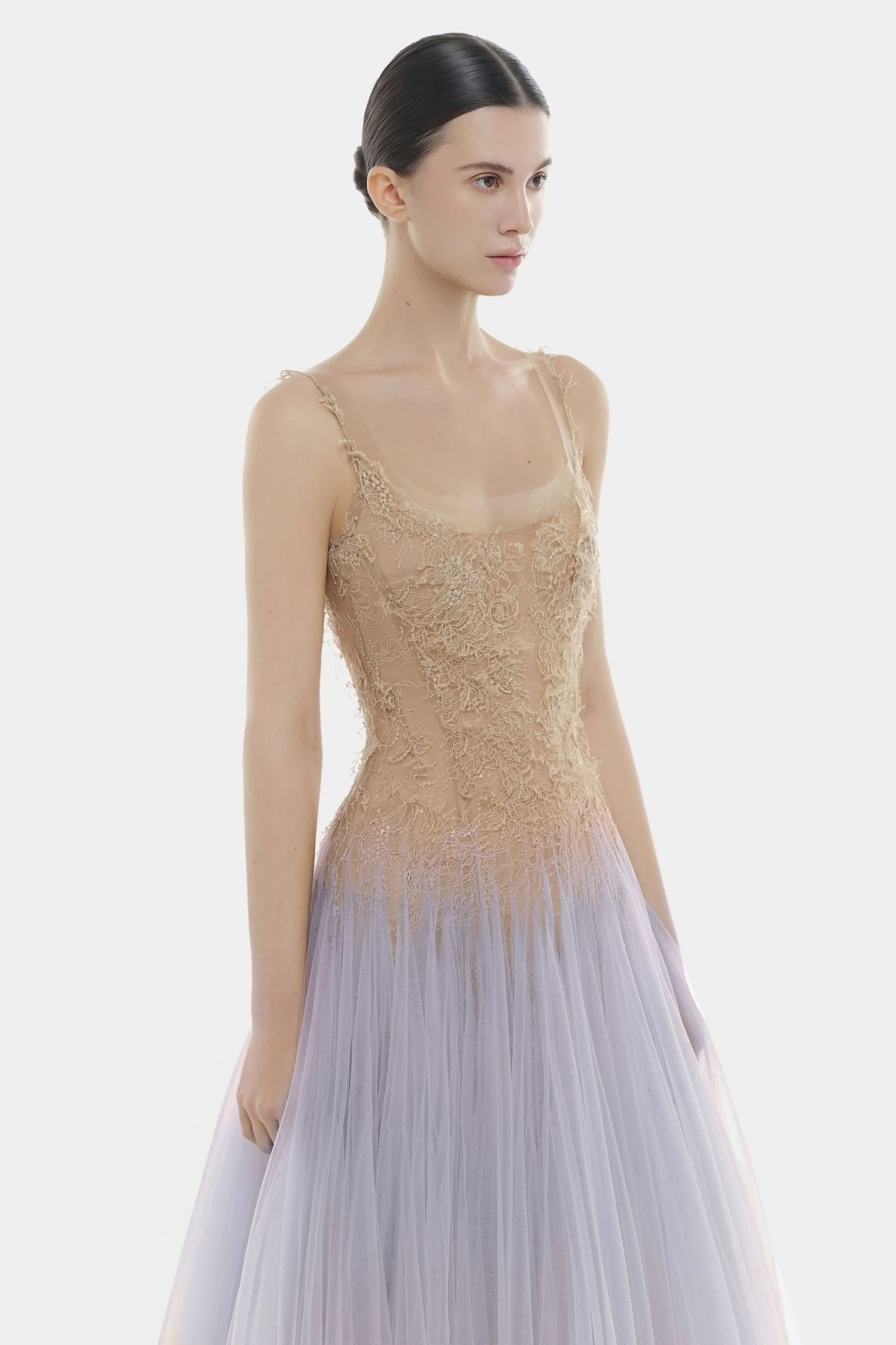 Baby Violet Ombre Lace Midi Dress - Image 6