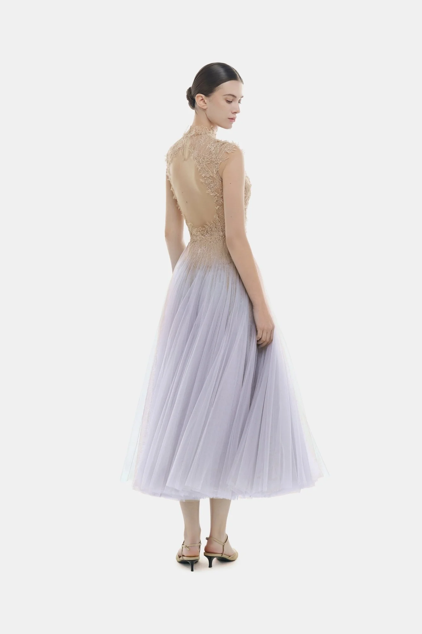 Baby Violet Ombré Cut-Out Lace Dress - Image 4
