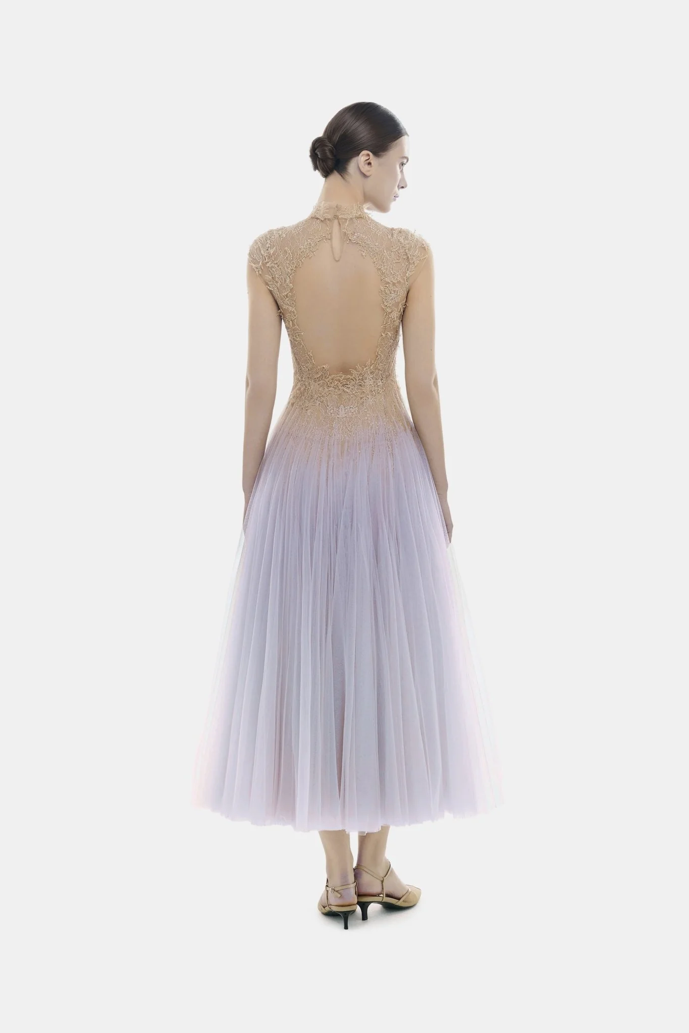 Baby Violet Ombré Cut-Out Lace Dress - Image 5