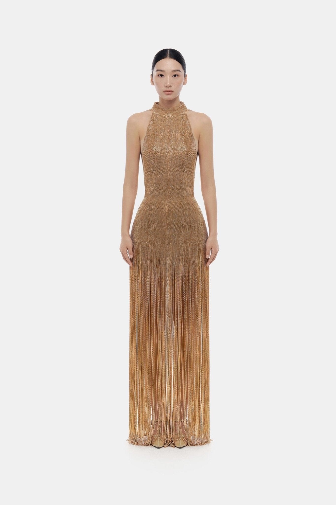 Champagne Crystalized Dress - Image 4