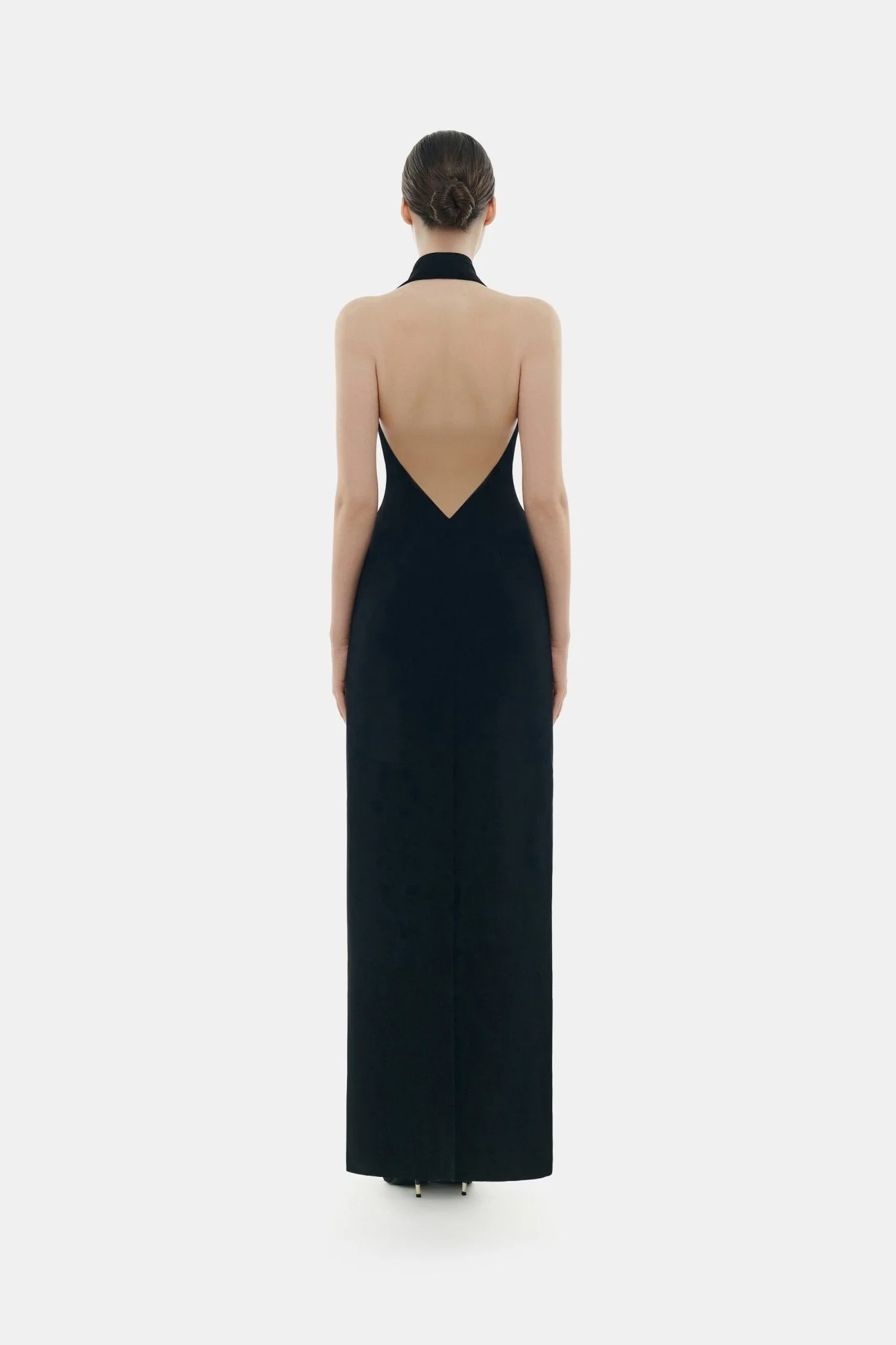 Black Cowl-neck Midi Dress - Image 4