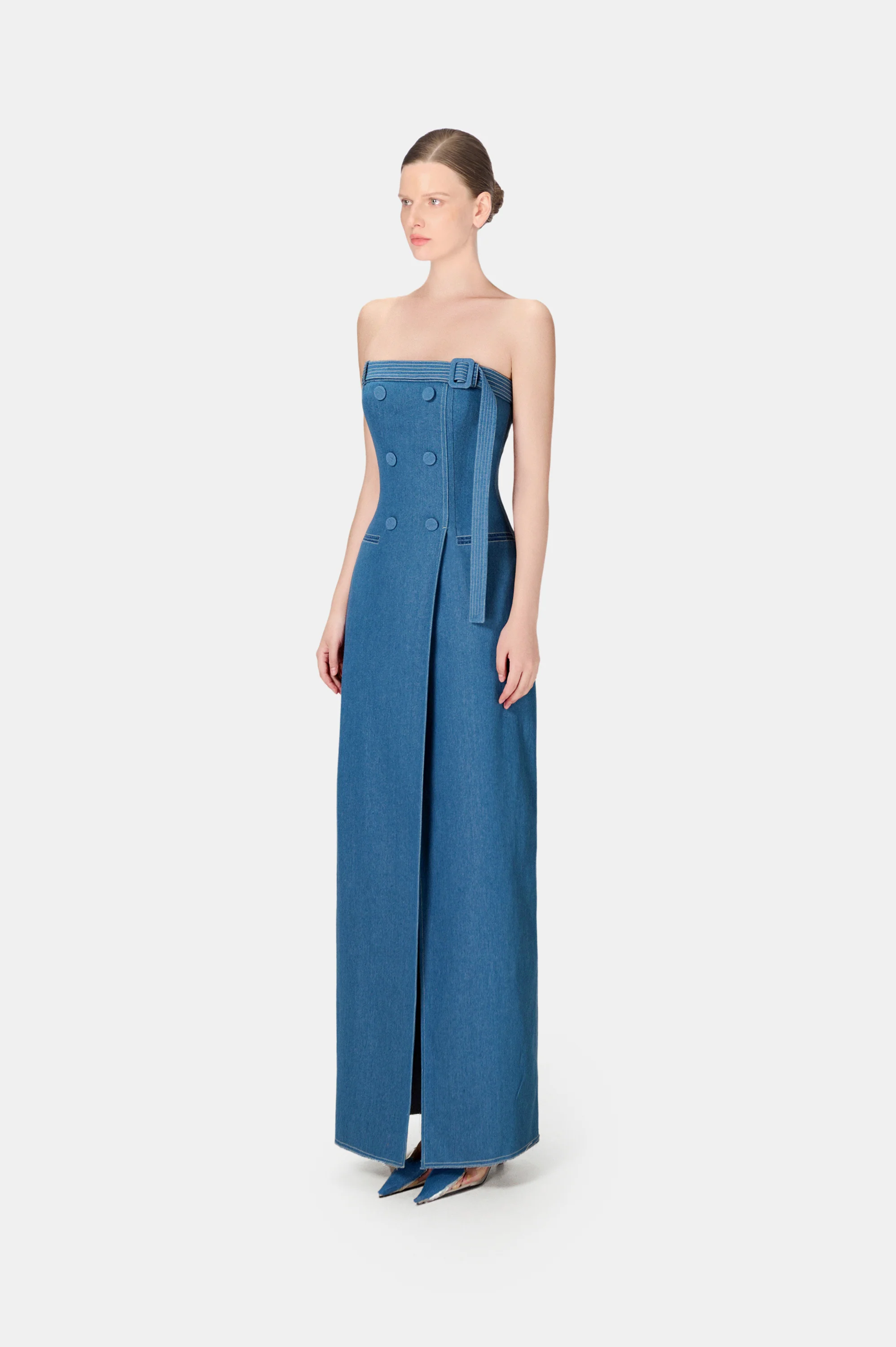 Denim Long Dress - Image 3