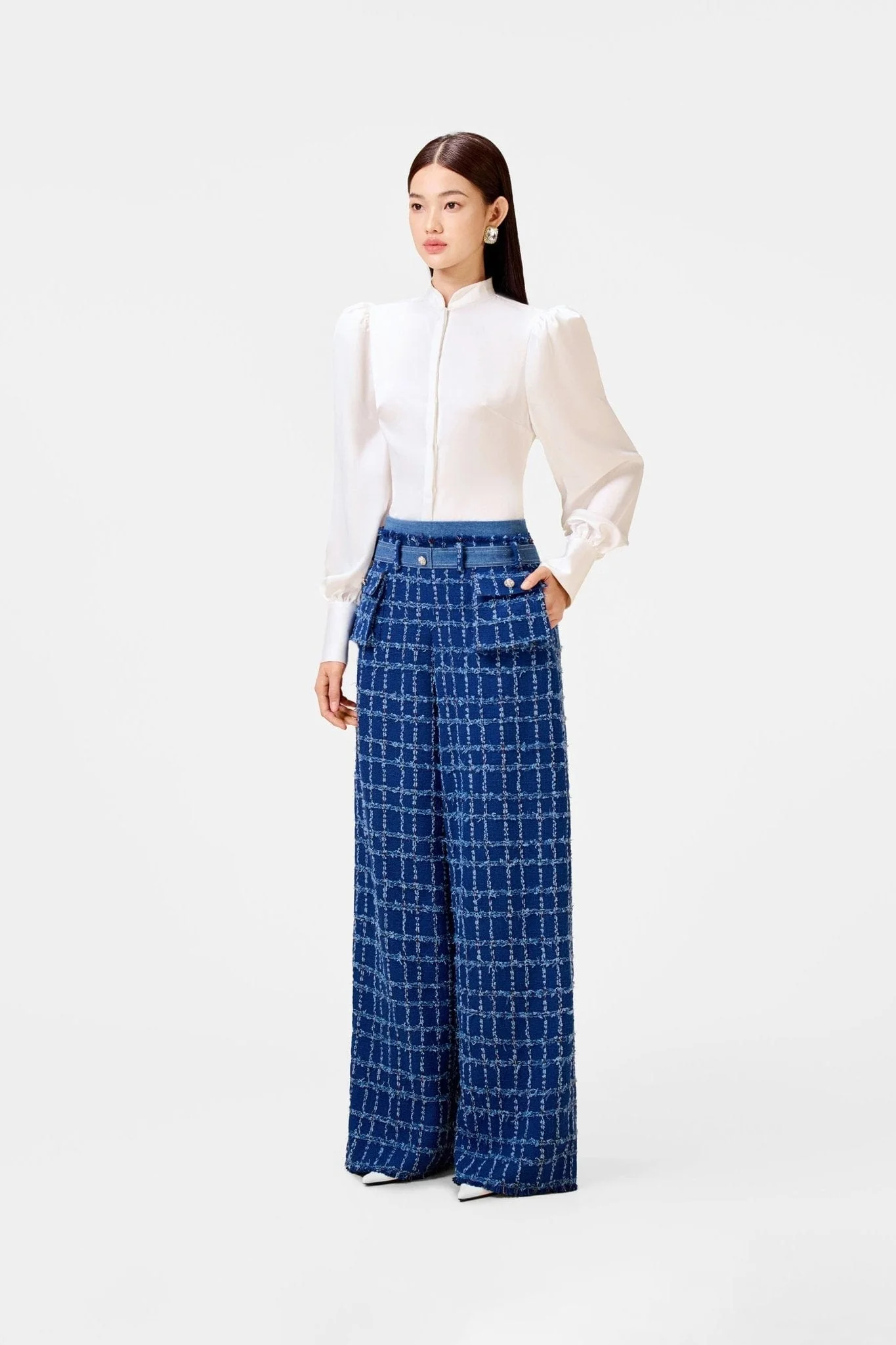 Denim Tweed Trousers - Image 3