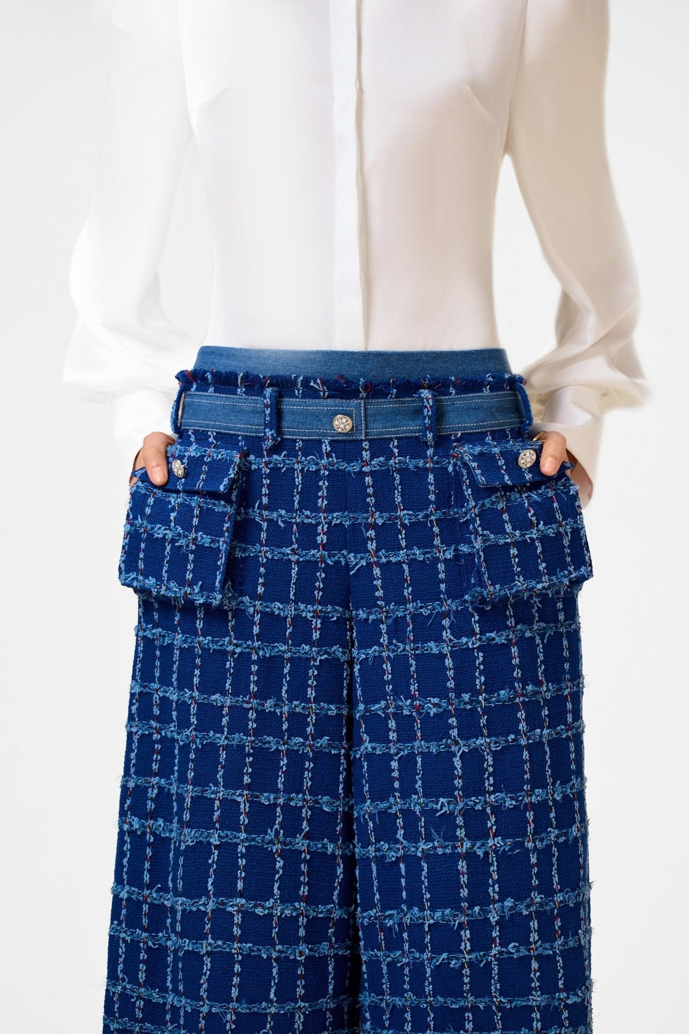 Denim Tweed Trousers - Image 6