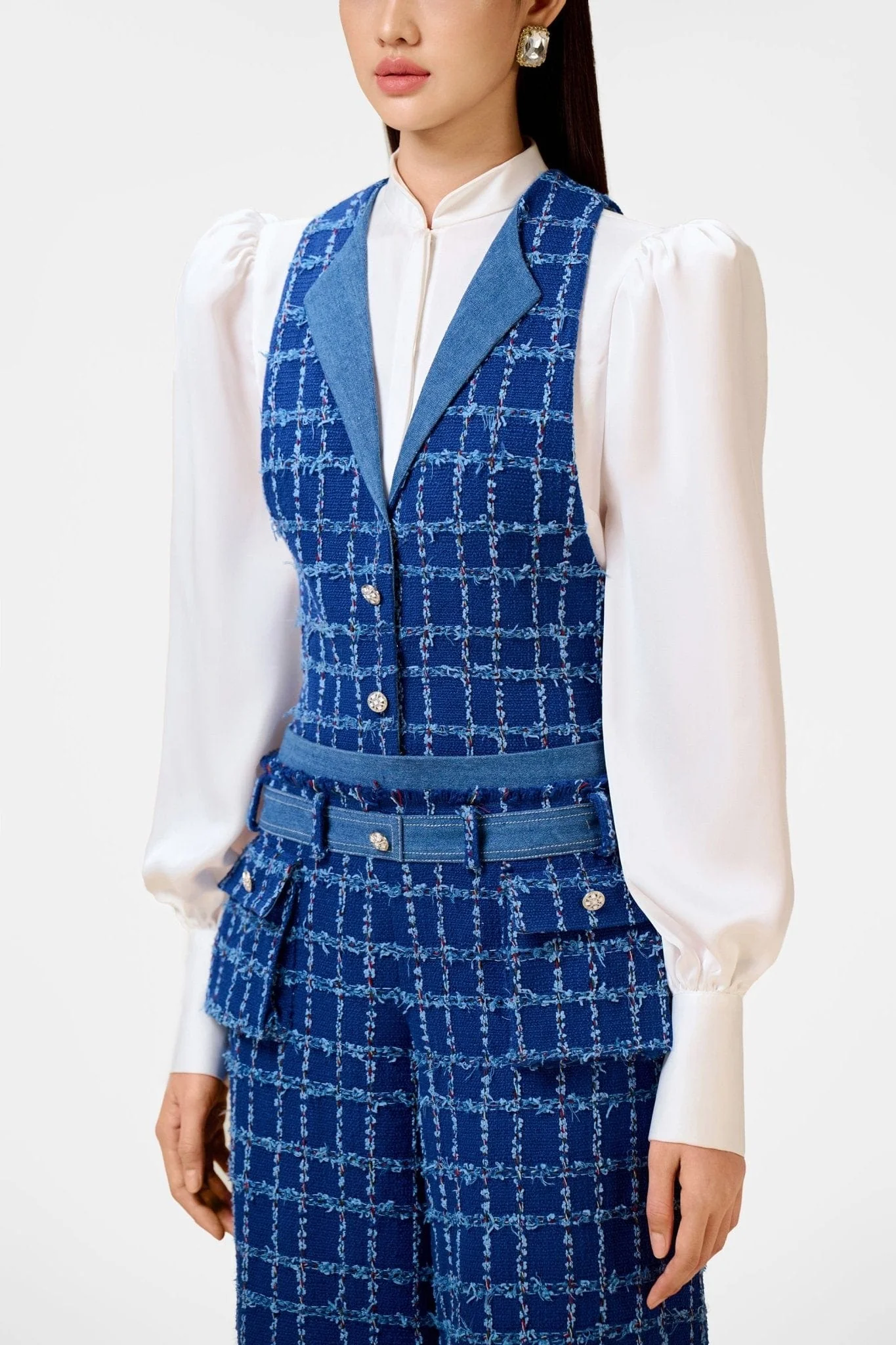 Denim Tweed Waistcoat - Image 5