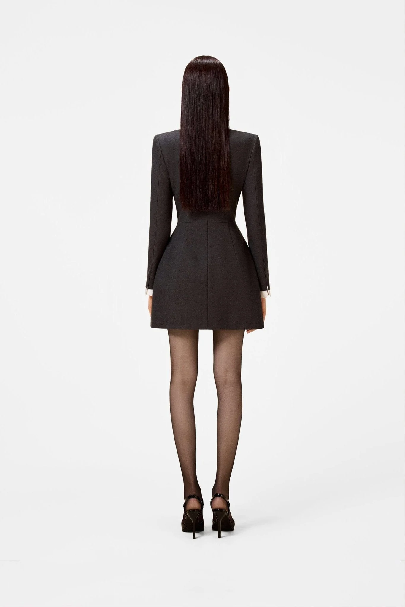 Flower Grey Mini Dress - Image 4