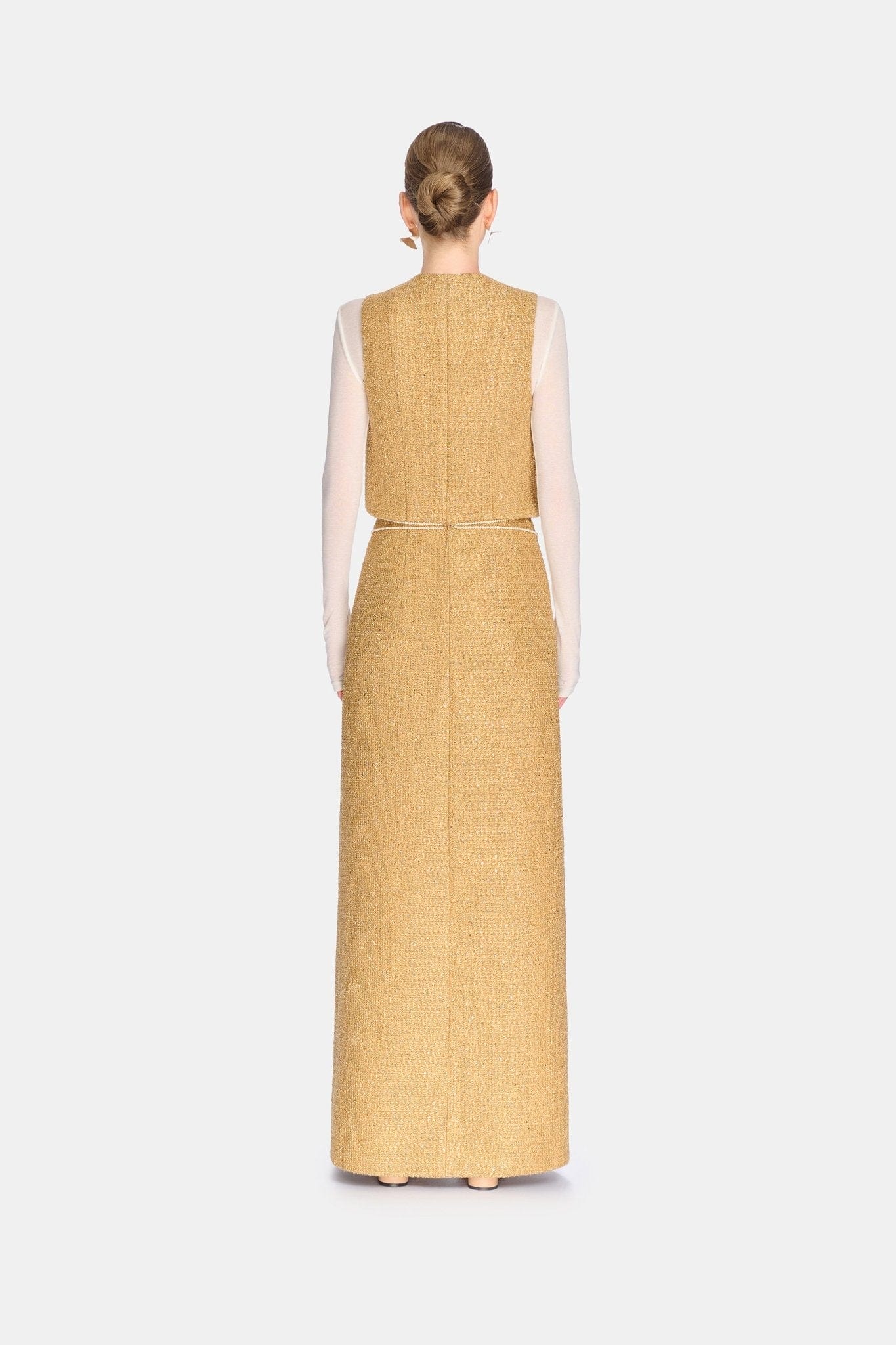 Gold Harmonia Tweed Dress - Image 4