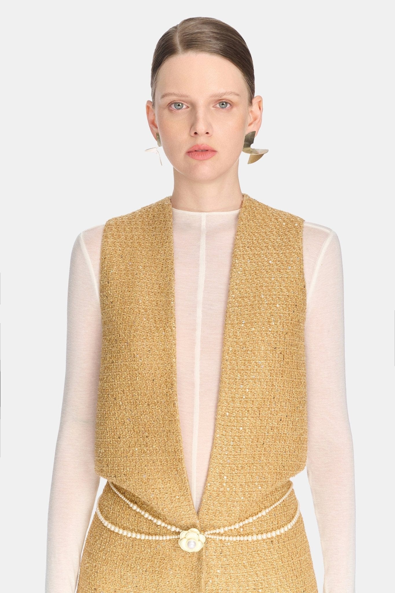 Gold Harmonia Tweed Dress - Image 5