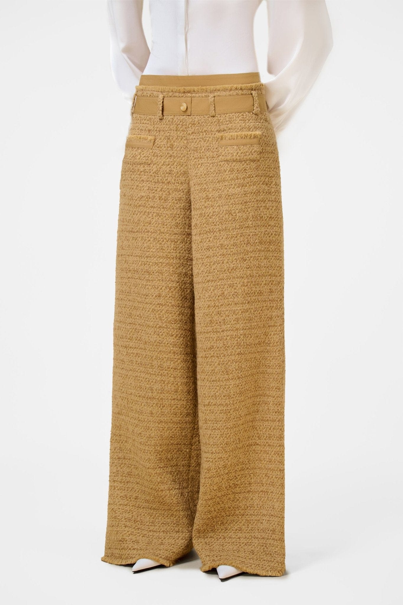 Gold Tweed Trousers - Image 6