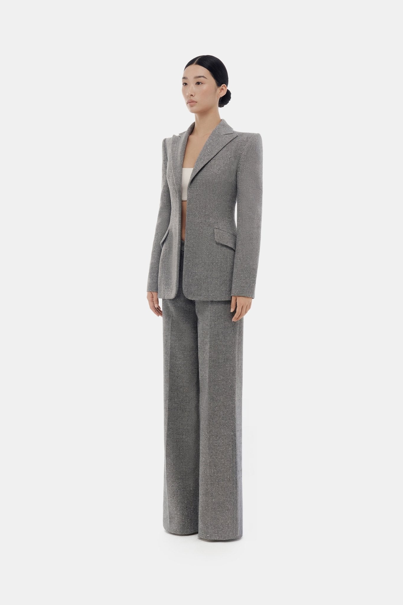 Grey Harringbon Pants - Image 3