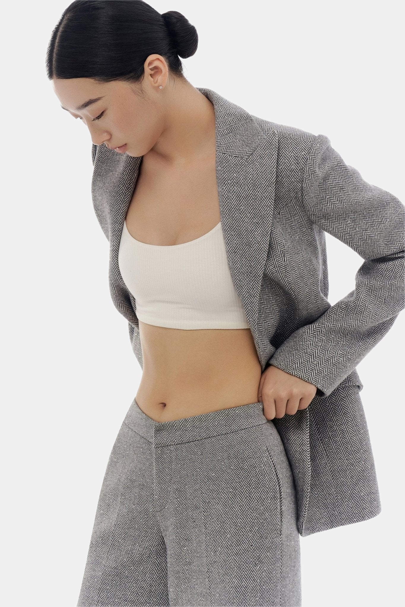 Grey Harringbon Pants - Image 5
